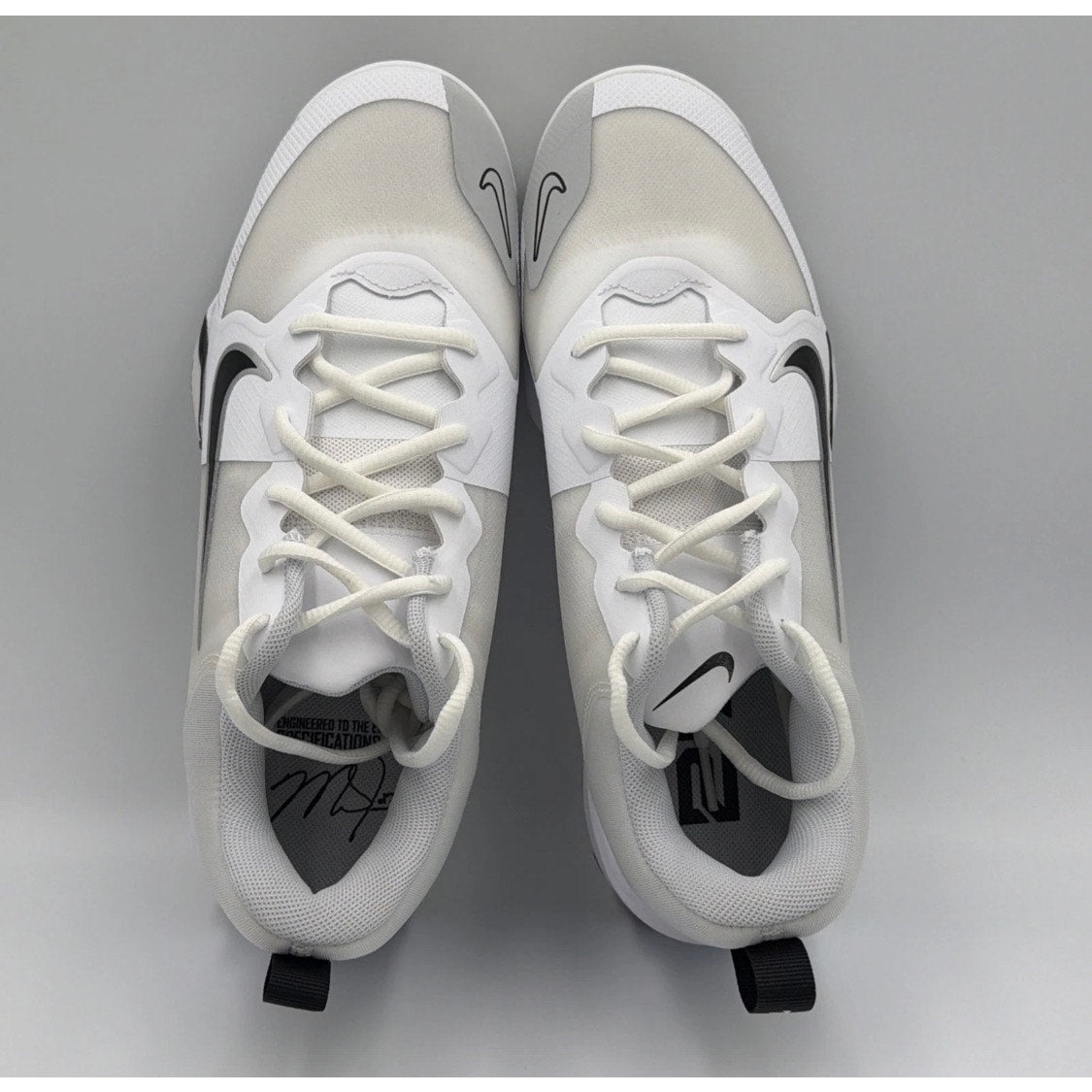 Nike Force Zoom Trout 9 Pro Baseball Cleats White Black FB2907-102 Mens Sz 8 NWT