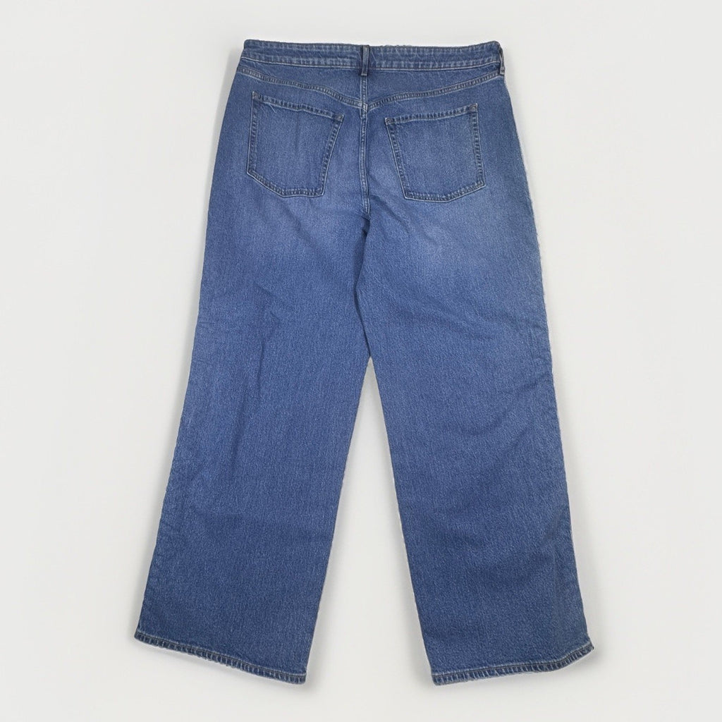 Old Navy Sky-Hi Wide Leg Braided Jeans Womens 18 Extra High Rise NWT Denim