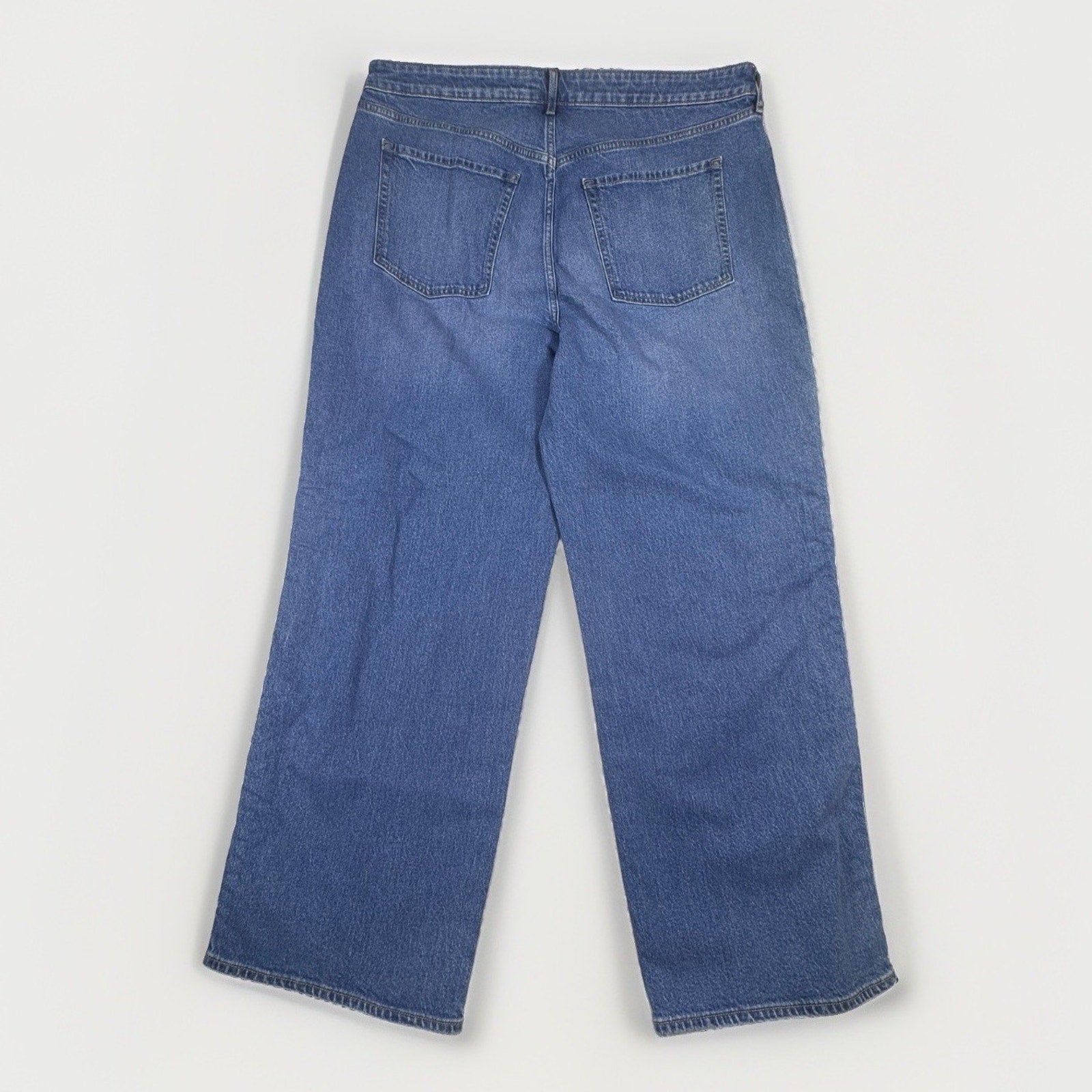 Old Navy Sky-Hi Wide Leg Braided Jeans Womens 18 Extra High Rise NWT Denim