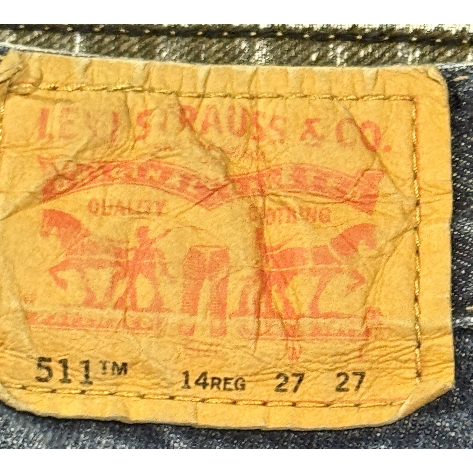 Levi’s 511 Slim Boys Jeans 14 Reg Men’s 27x27 Dark Wash Denim Youth