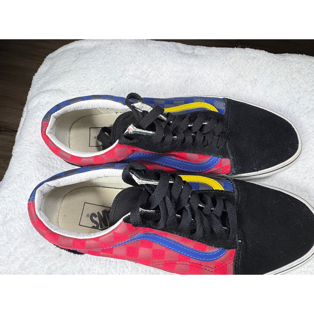 Vans Old Skool Mismatch Checkerboard Colorblock Skate Shoes Men’s 8 W 9.5 500714