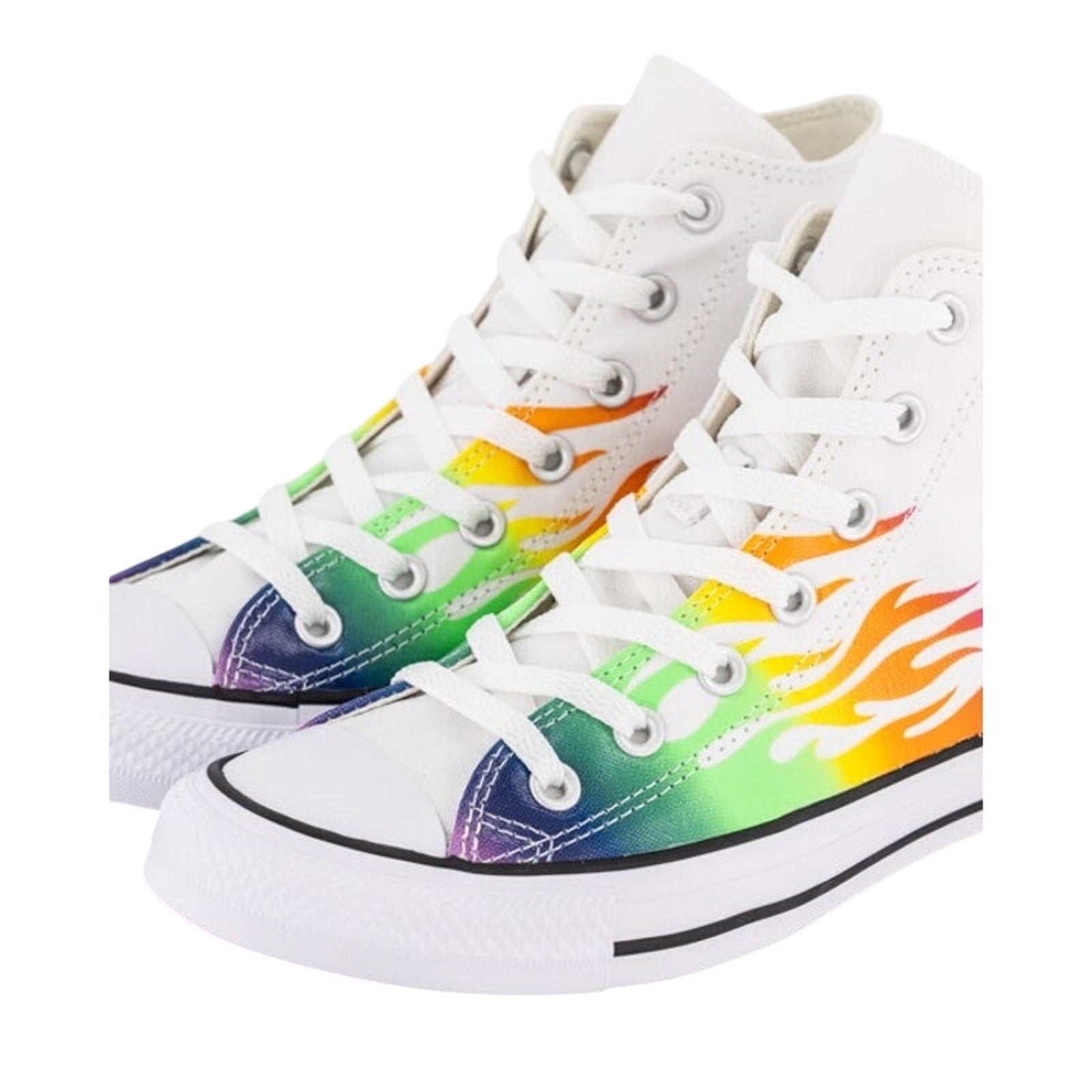 Converse Chuck Taylor All Star Pride LGBTQ Rainbow Flame High Top Men 13 A15780C