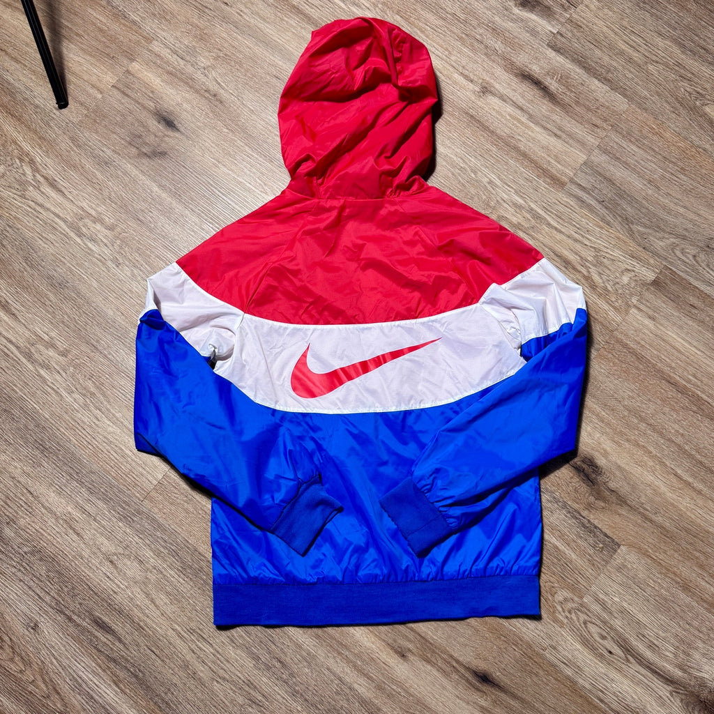 Nike Windrunner Hooded Jacket Youth Large CJ6722-657 Red Blue White