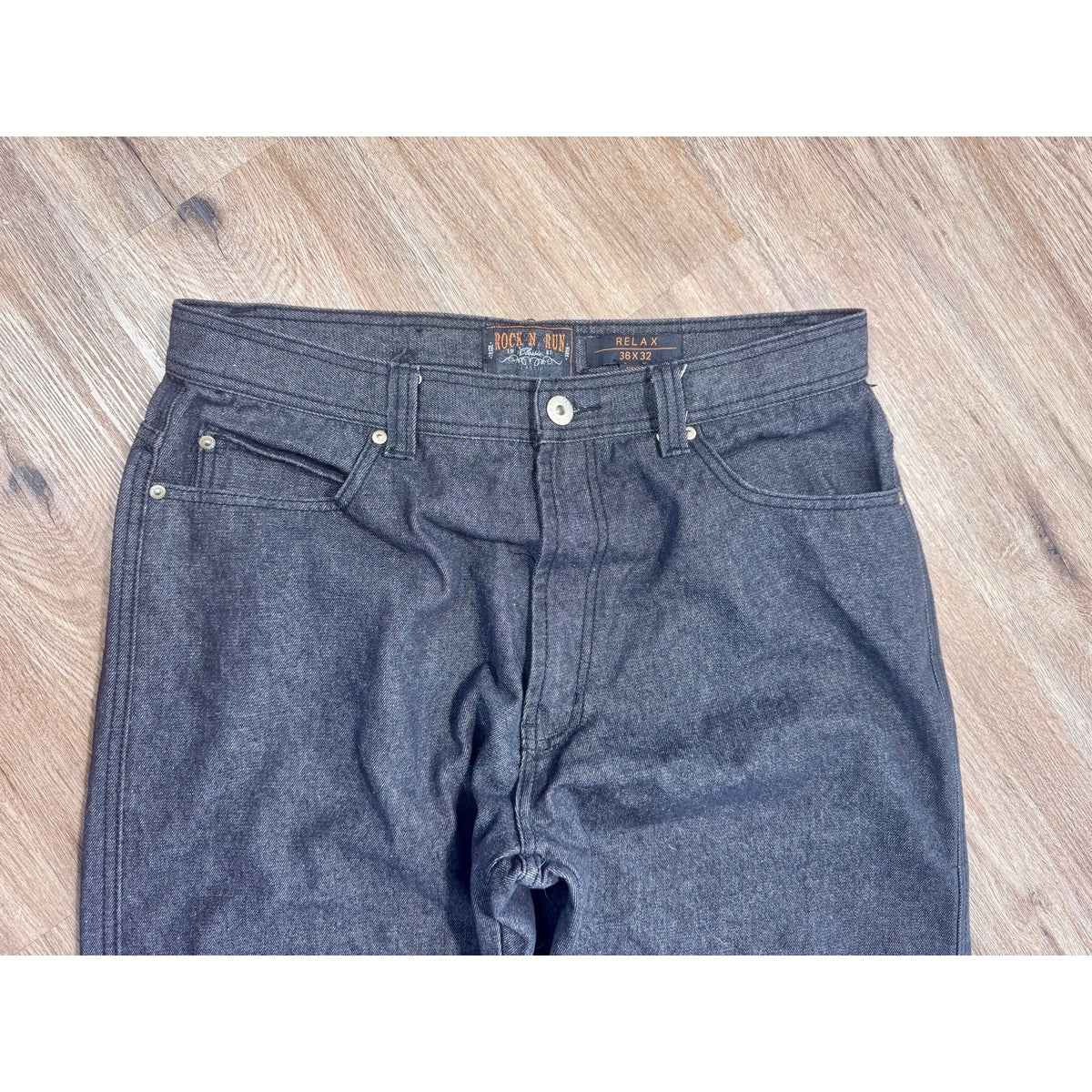 Y2K Rock N Run Relax Fit Baggy Wide Leg Skater Hip Hop Jeans Men’s 36x32