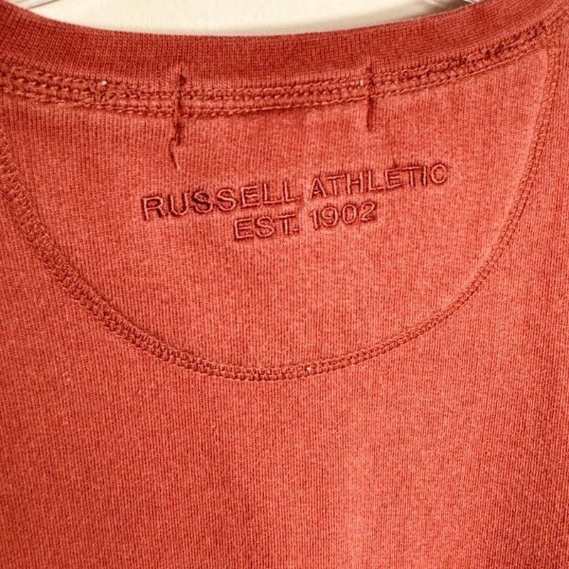 Vintage Russell Athletic Pro Cotton Crewneck Sweatshirt Faded Red Made USA Sz M