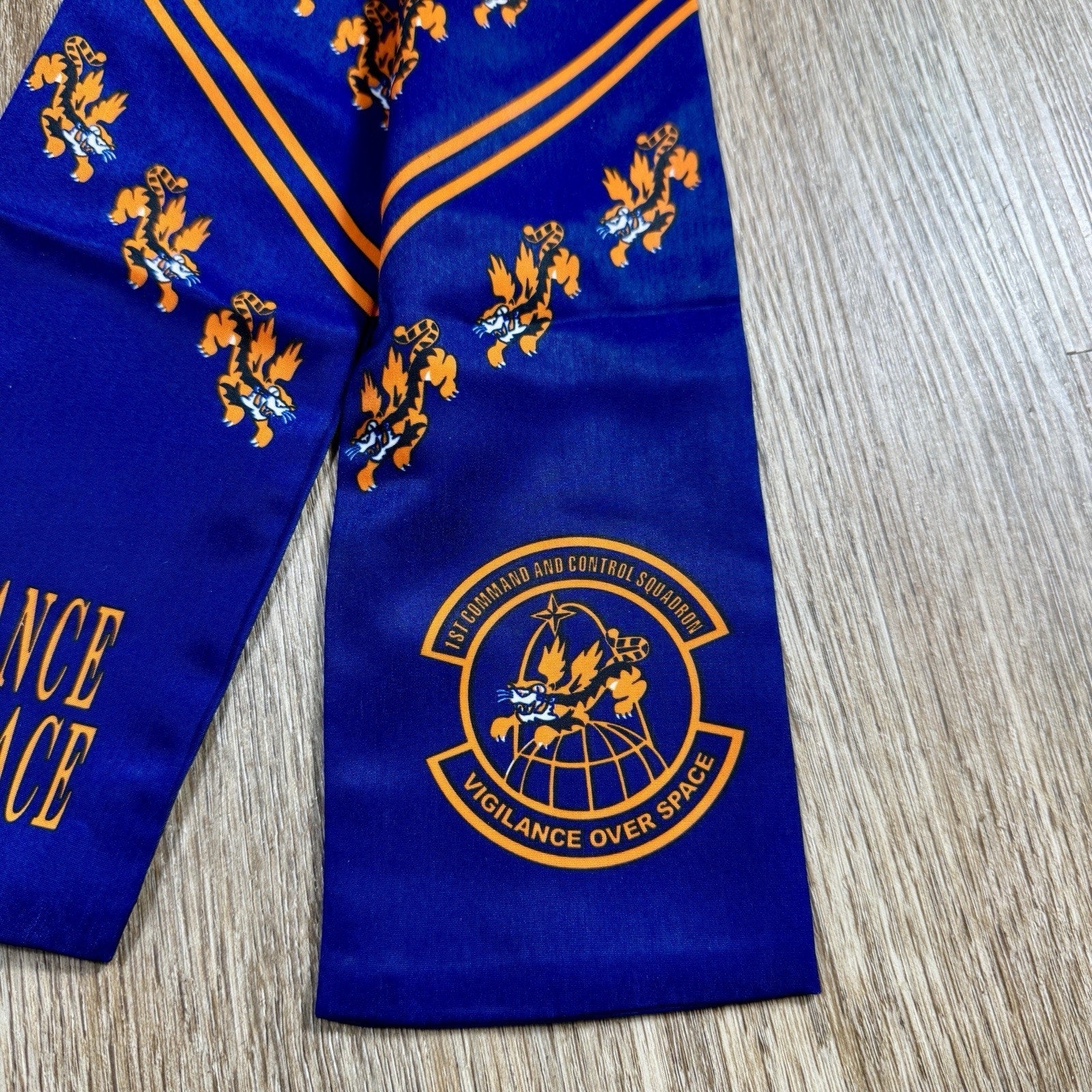 VTG 1990s RAMA World 1st Command & Control Squadron Flight Scarf USAF Space 46”