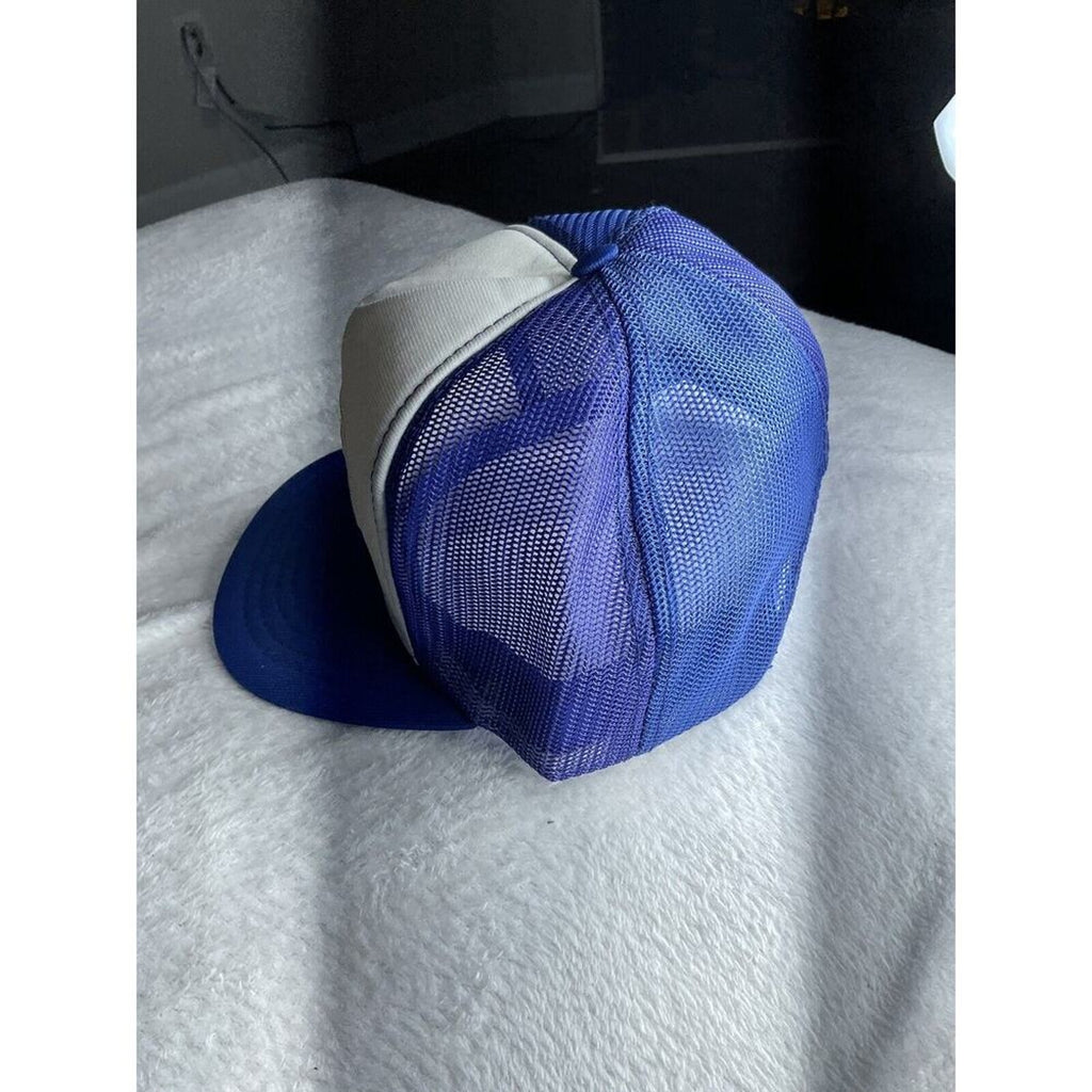 Vintage‎ AVEMCO For Aviation People Blue Mesh Back Adjustable Trucker Hat Sz M-L