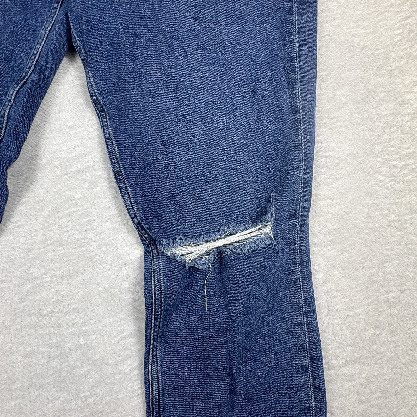 Abercrombie & Fitch Curve Love High Rise Distressed Skinny Jeans Womens 33 16L