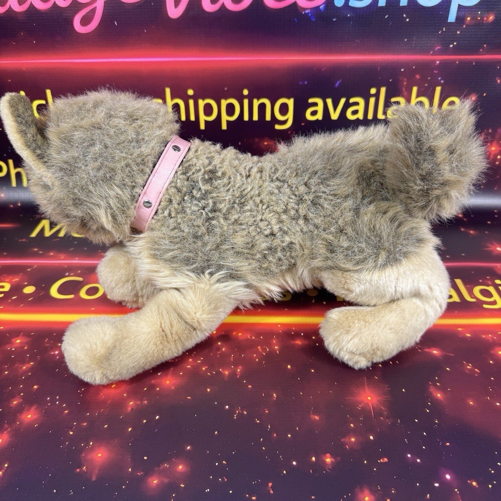 Rare Early 2000s Douglas Cuddle Toys Tyson Wolf #1836 Pink Tag Retired Plush HTF