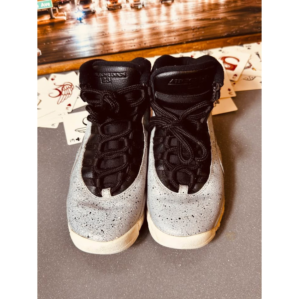 Nike Air Jordan 10 Retro GS Cement Smoke Grey Black 310806-062 5.5Y / Women’s 7
