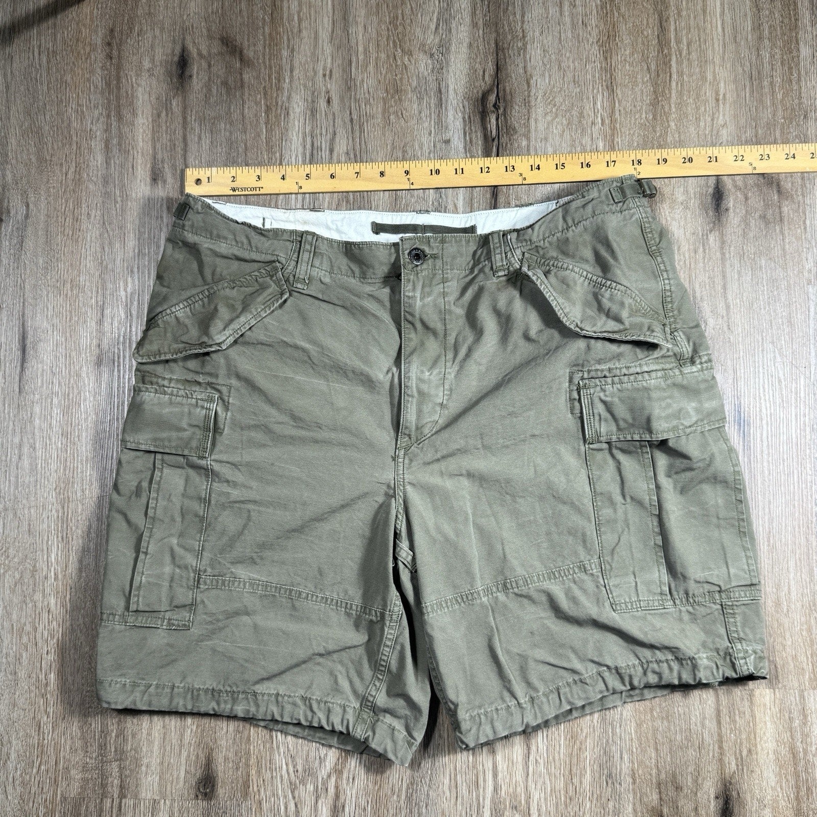 Polo Ralph Lauren Surplus Utility Cargo Shorts Mens 36 Green Cotton Combat Y2K