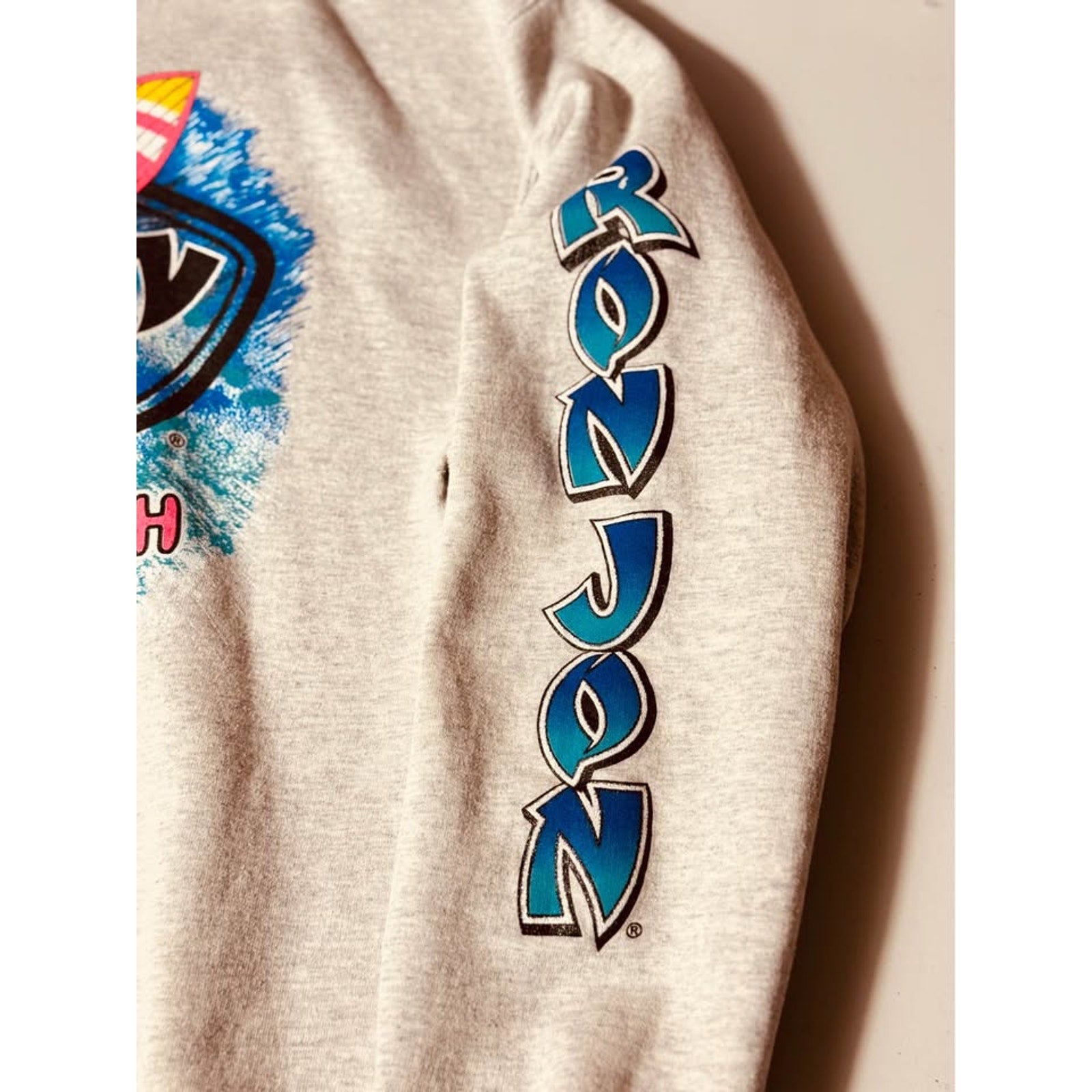 Vintage Ron Jon Surf Shop Panama City Beach Crewneck Sweatshirt Large Gray Surf