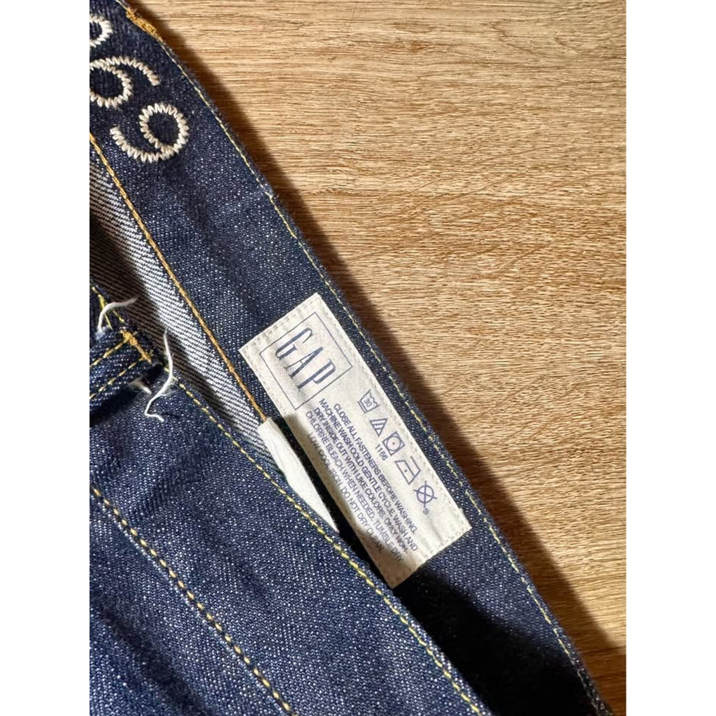 Gap 1969 Japanese Selvedge Raw Indigo Skinny Straight Men’s Jeans 36x36 Button Fly