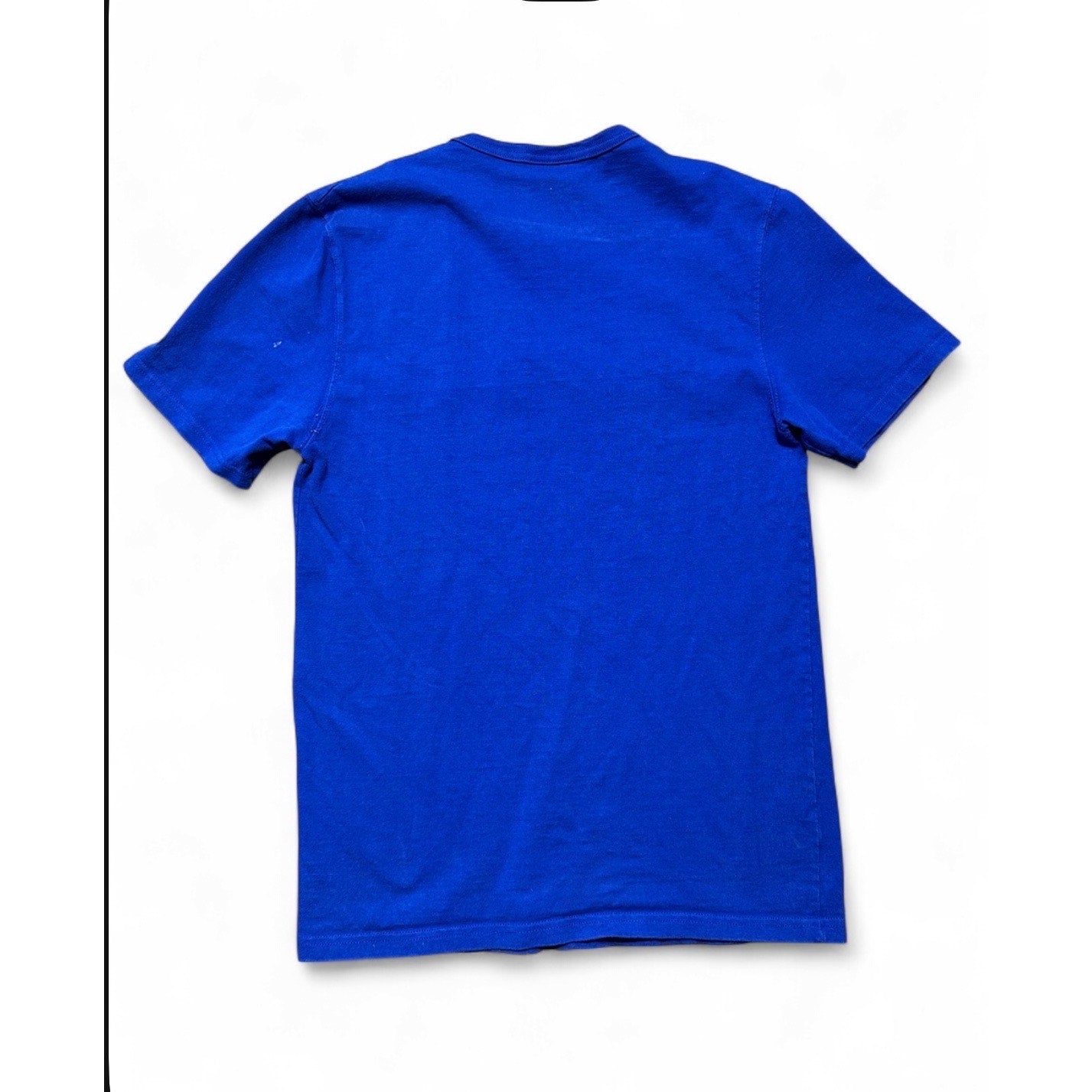 Champion Japanese Script Logo T-Shirt Blue Small Embroidered Katakana Tee Y2K