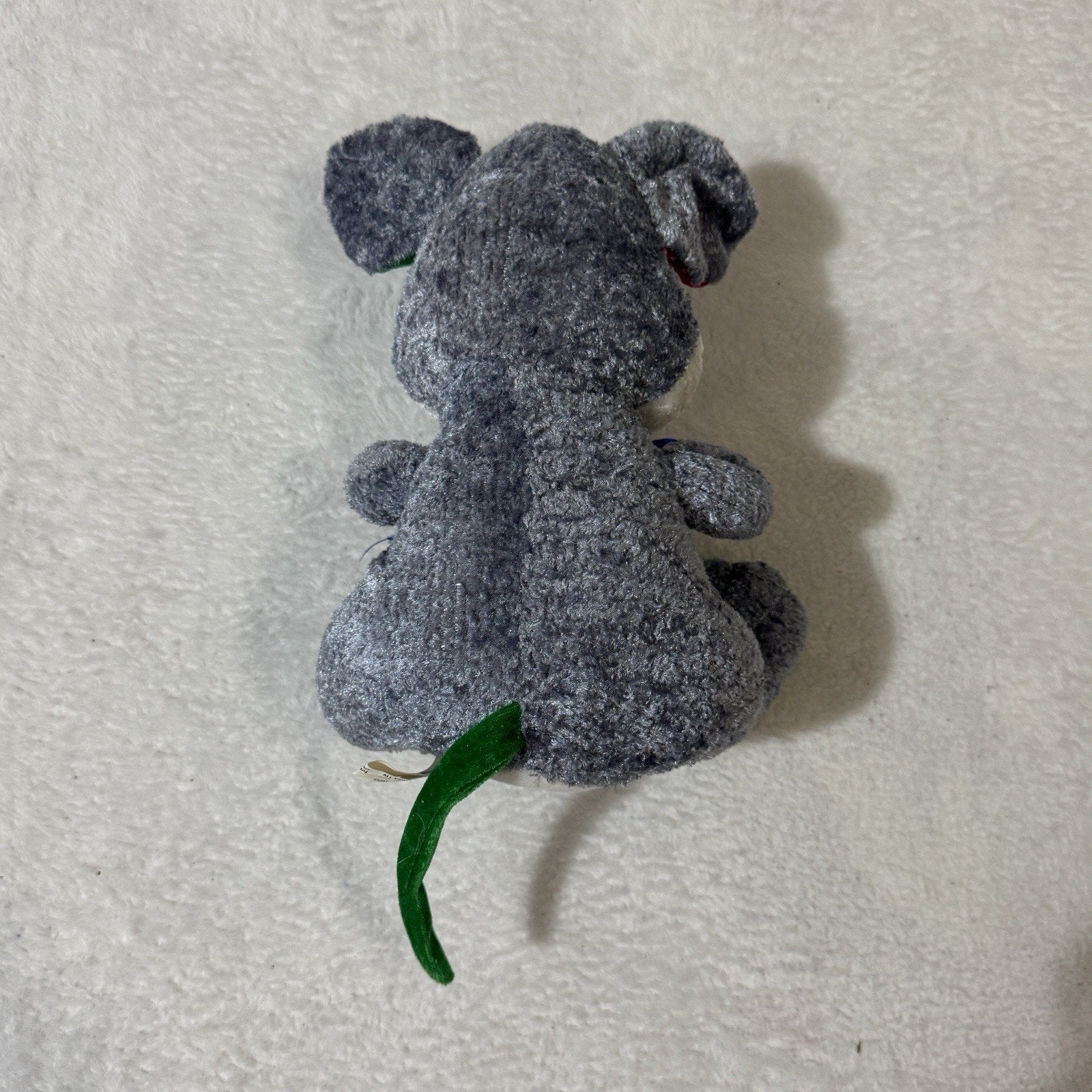 K&K Games Christmas Mouse Plush Gray Red Green Holiday Stuffed Animal Blue Scarf