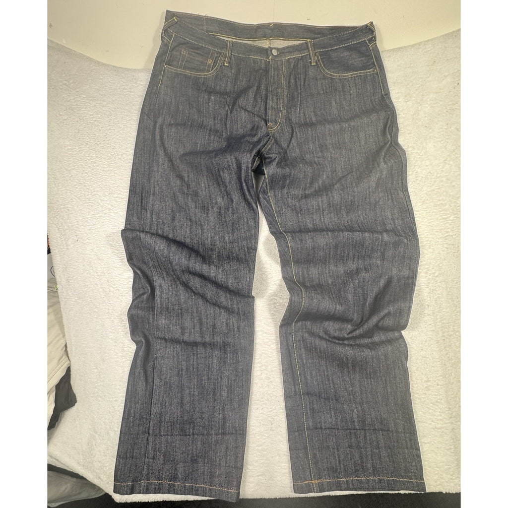 Vtg Y2K Evisu No.2 Lot 0001 Selvedge Denim Jeans Japan Button Fly Baggy 44x36