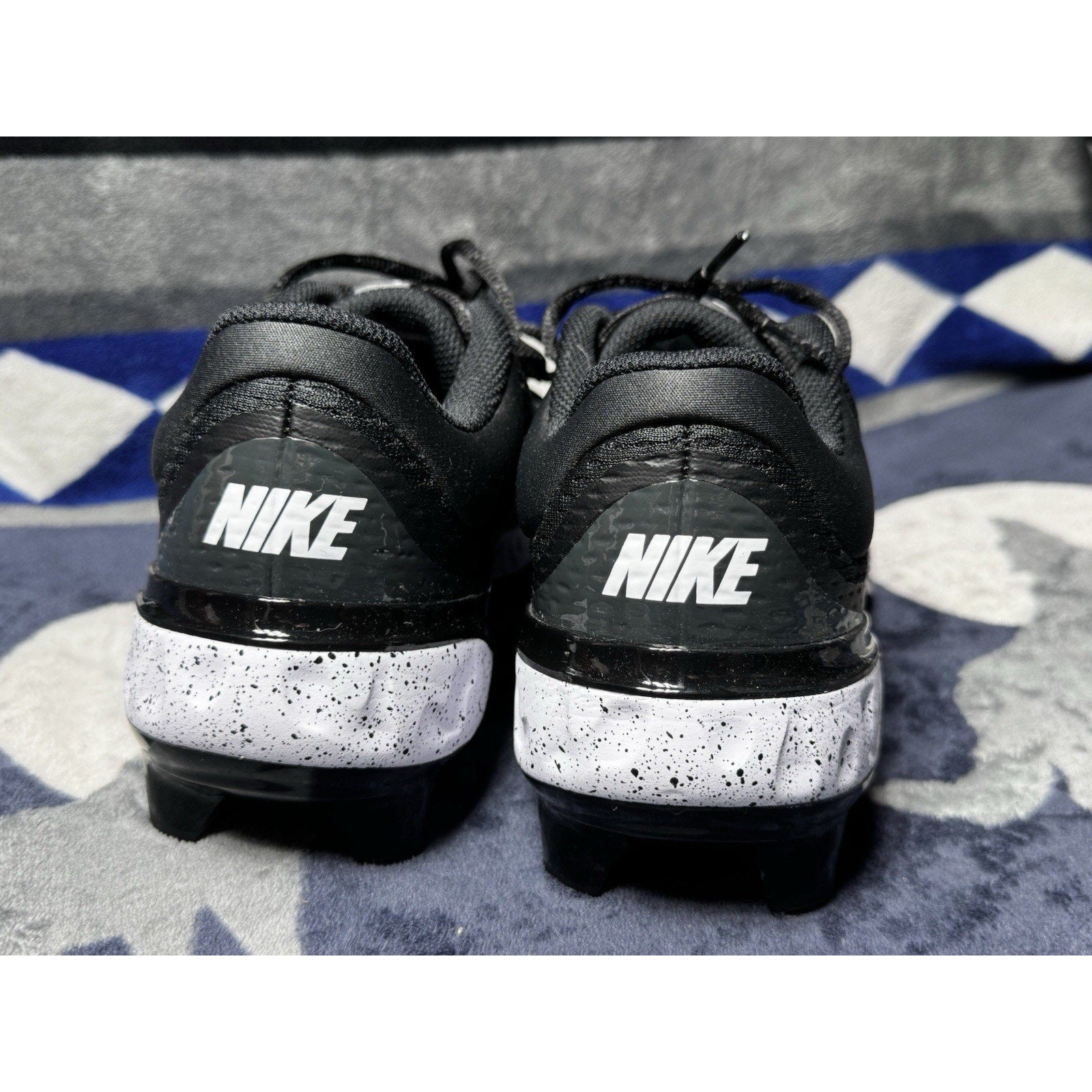 Nike Alpha Huarache Elite 4 MCS Baseball Cleat Black White FD6221-003 Sz 14