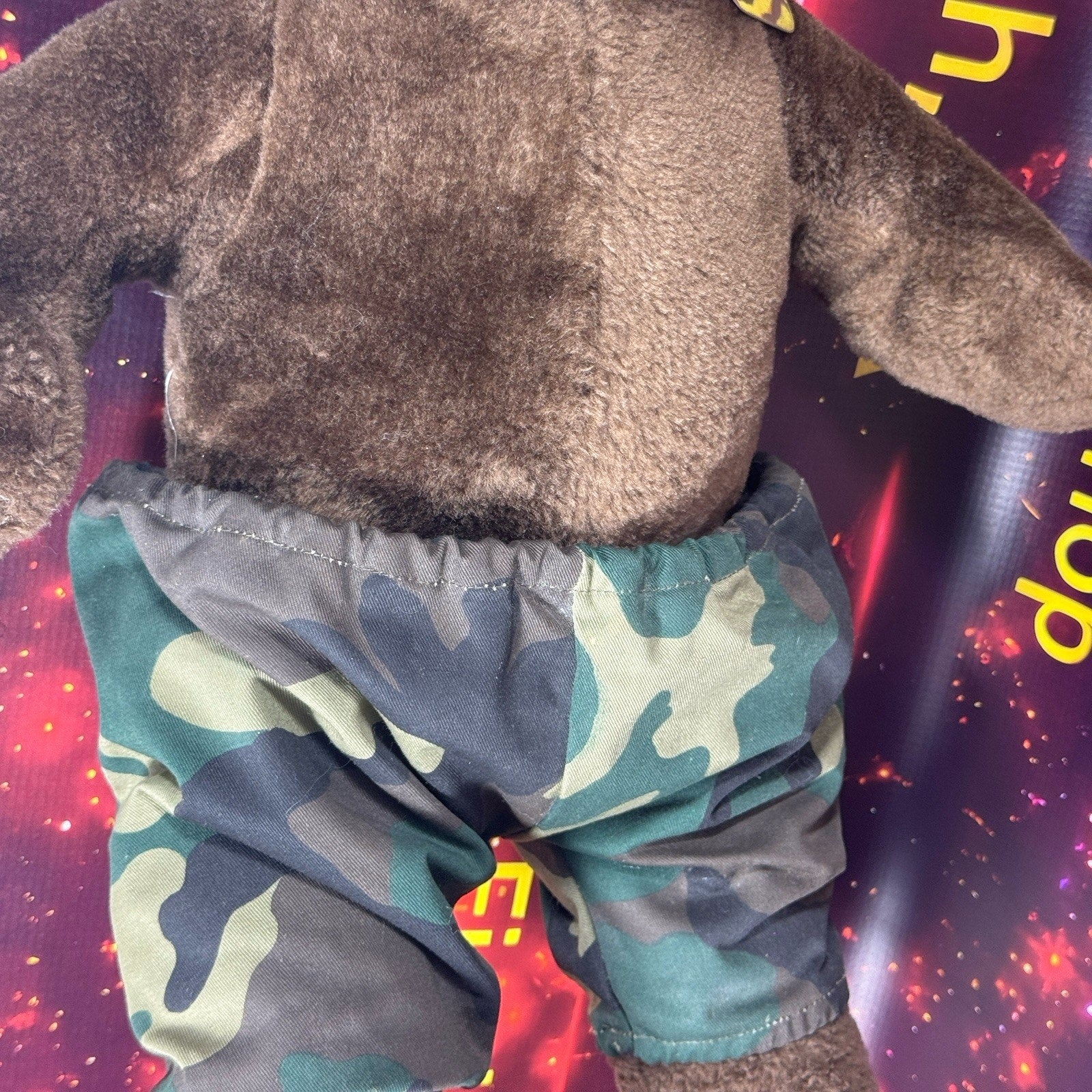 J.J. Wind Vintage 1986 US Army Bear Stuffed Plush Teddy 20" Tall