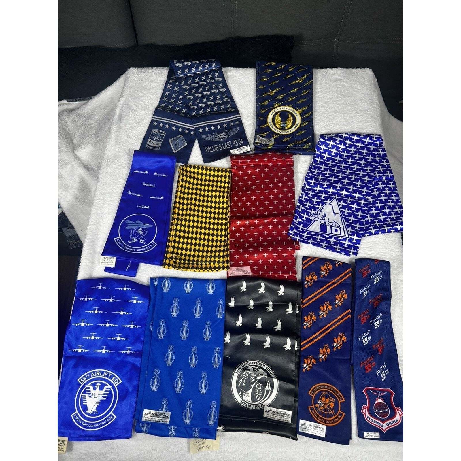 USAF Rakkel Rama World Flight Scarves Vintage Military Aviation Air Force Scarf