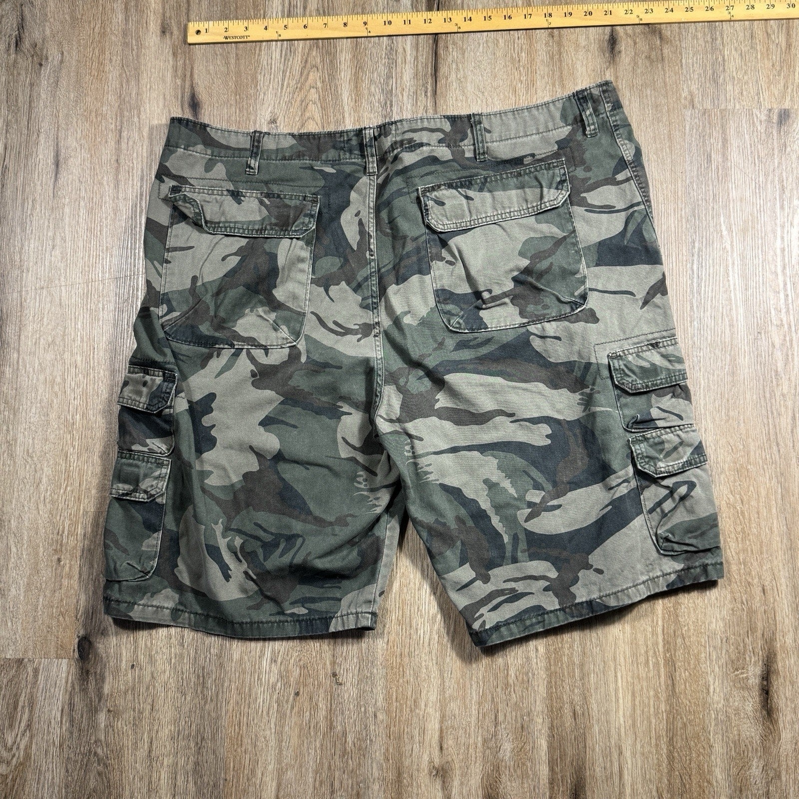 Wrangler Cargo Pants Mens 46 Camo Camouflage Military Utility Workwear Cotton