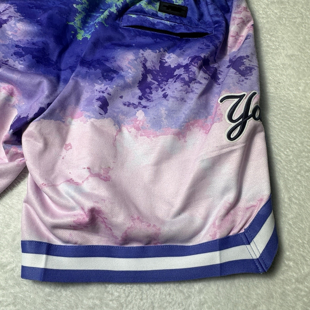 Pro Standard New York Yankees Pink Purple Dip Dye Shorts Men’s S MLB Baseball