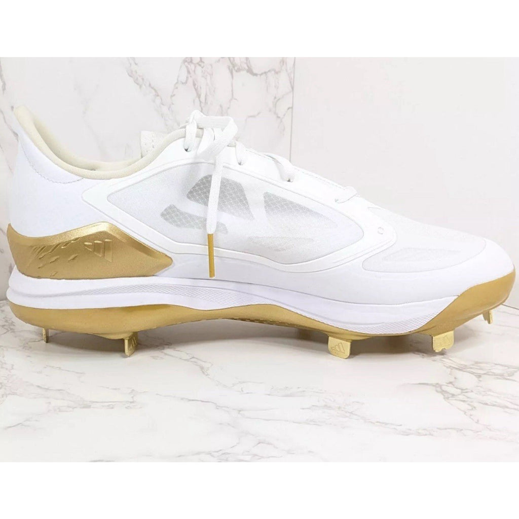 Adidas Women's Adizero PureHustle 3 Elite Metal Softball Cleats White/Gold Sz 13