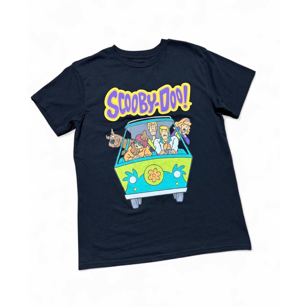 Scooby Doo Mystery Machine Graphic T Shirt Black Cartoon TV Show Large Y2K Tee