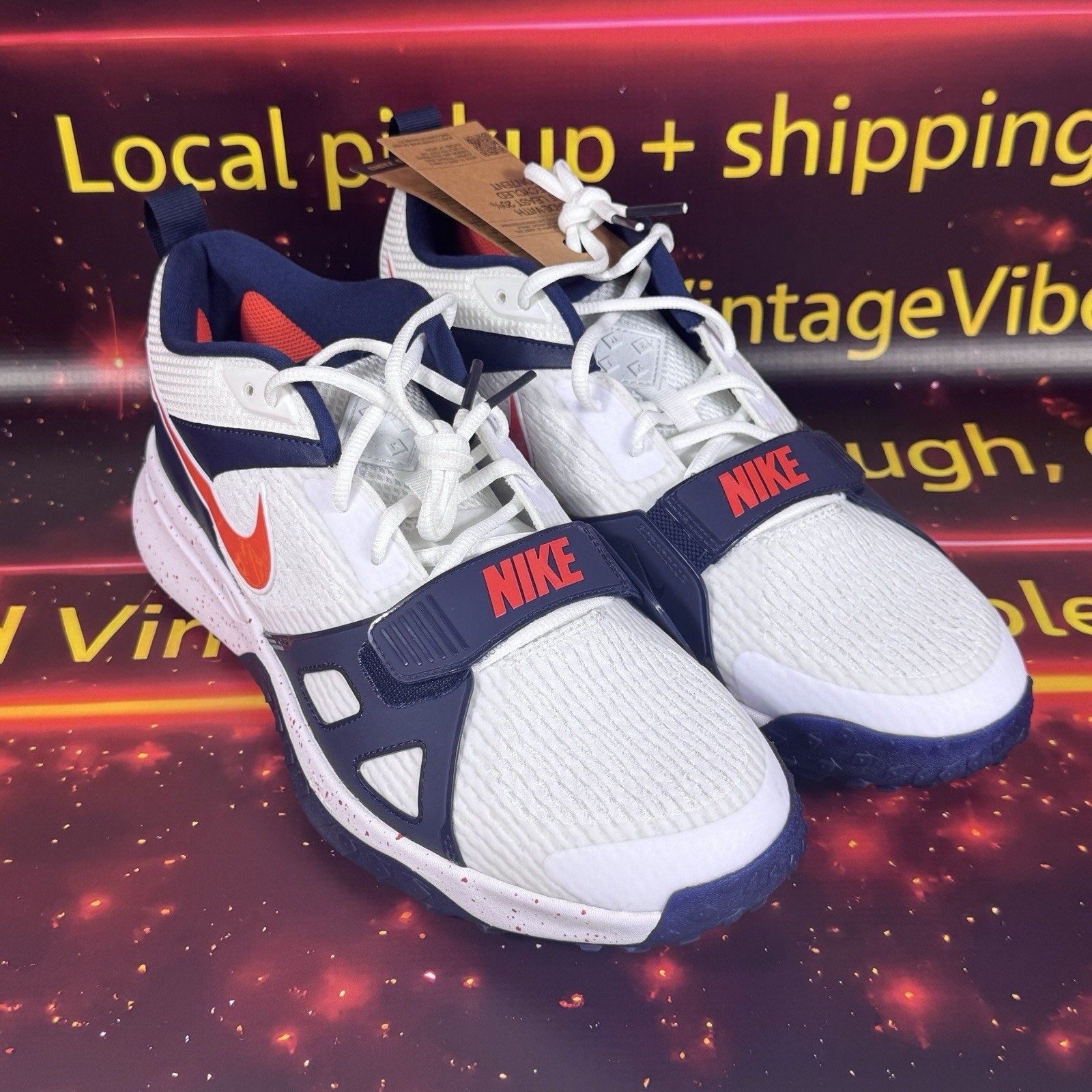 Nike Air Zoom Diamond Turf Elite Virginia PE Baseball Shoes Men 13 HQ1432-100