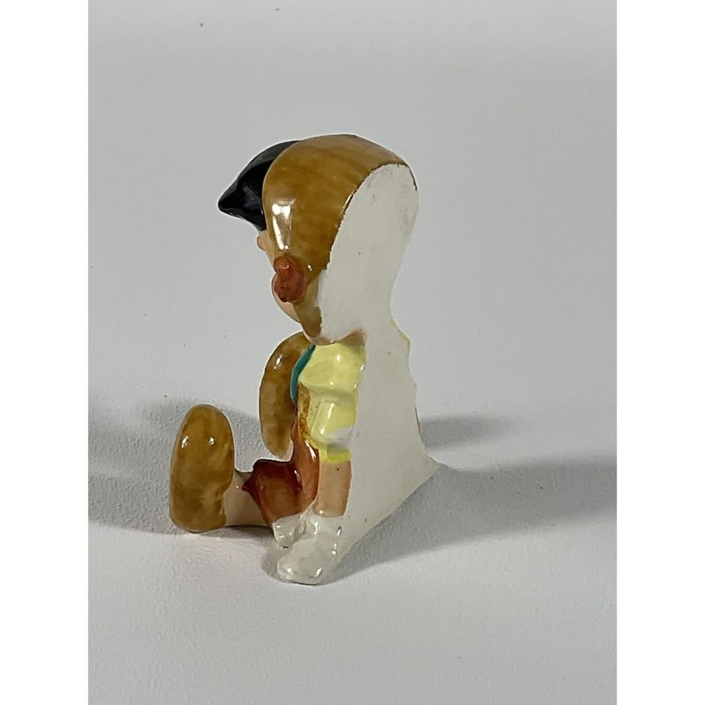 Rare 1950s Walt Disney Pinocchio Ceramic Shelf Sitter Japan 3” Hand Painted