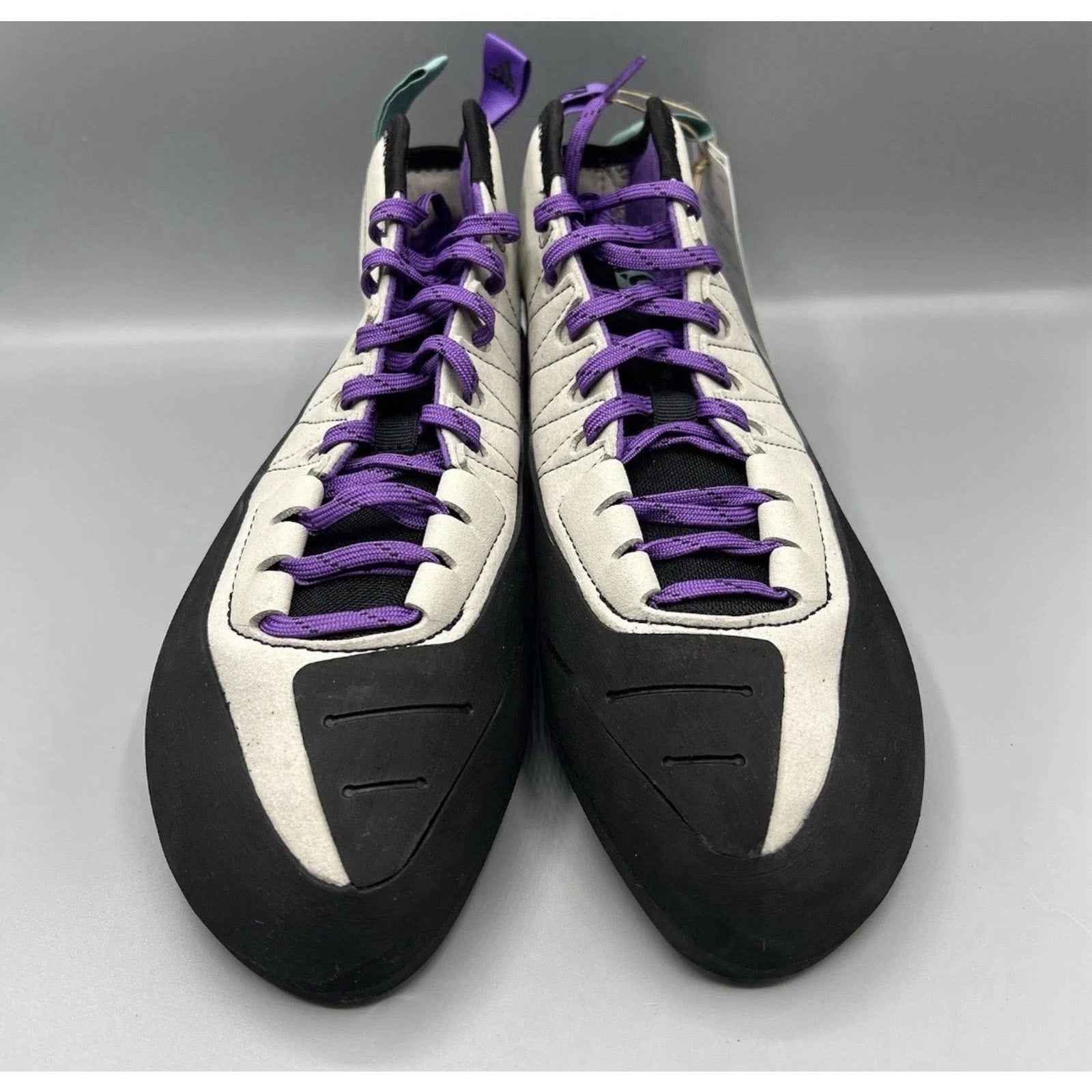 New Five Ten Grandstone Climbing Shoes Men’s Sz 10.5 Gray Purple Stealth Rubber