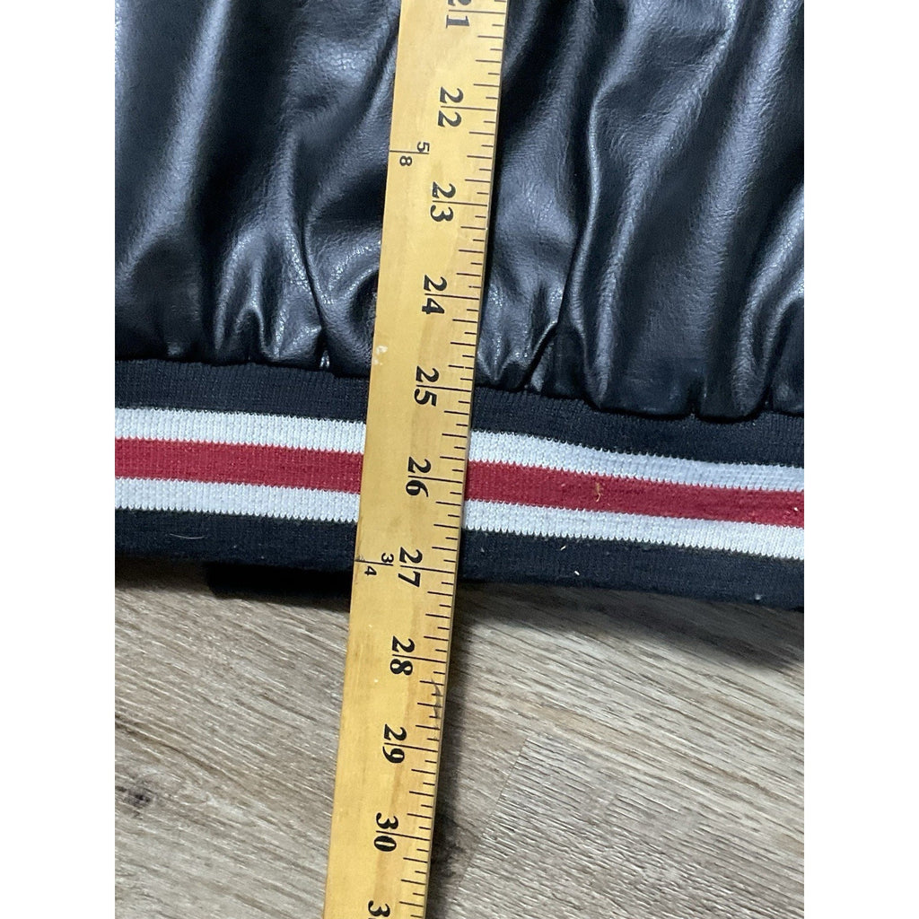 Miami RedHawks Steve & Barry’s Varsity Jacket Wool Faux Leather Large Red Black