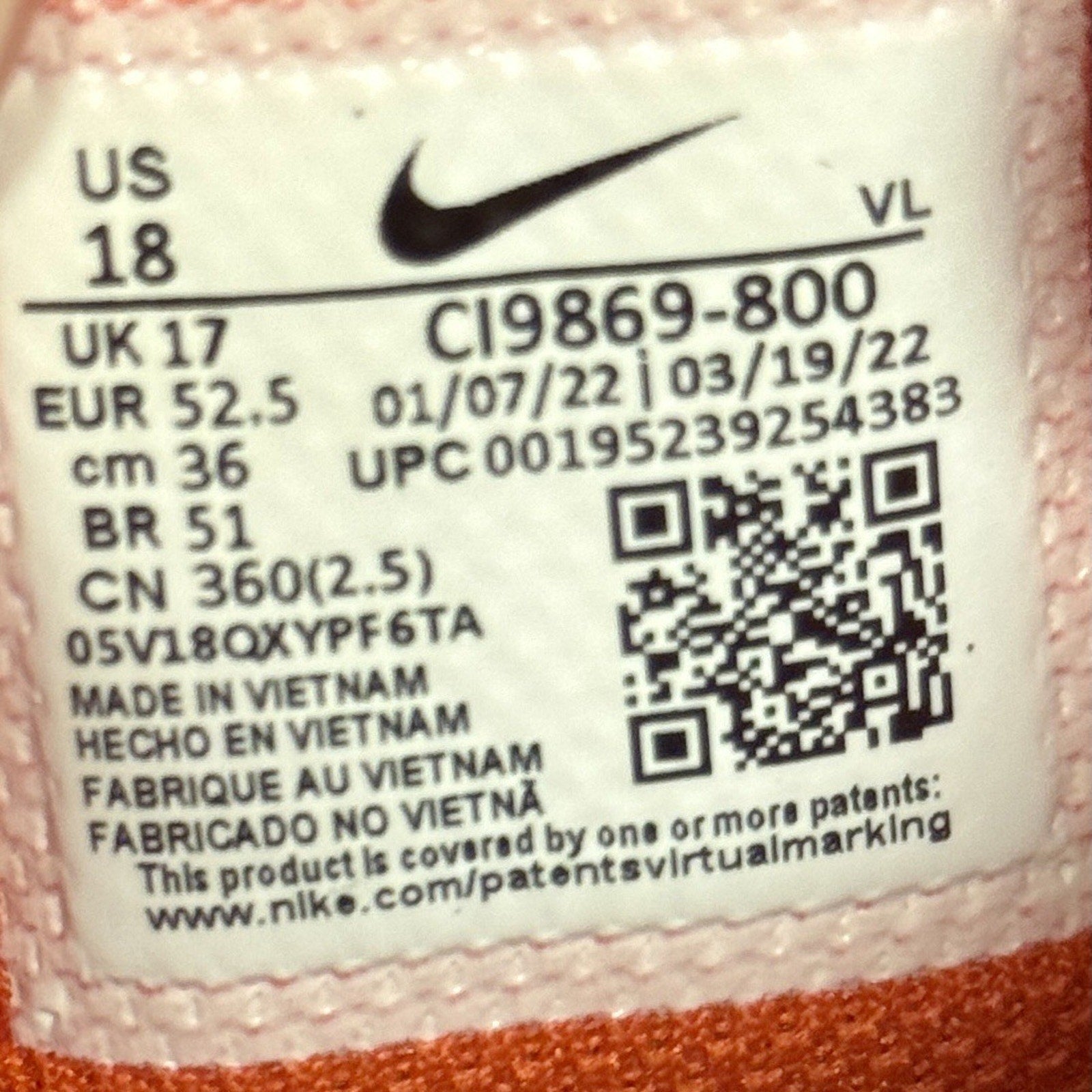 Nike Force Savage Pro 2 PE Clemson Orange Football Cleats CI9869-800 Size 18