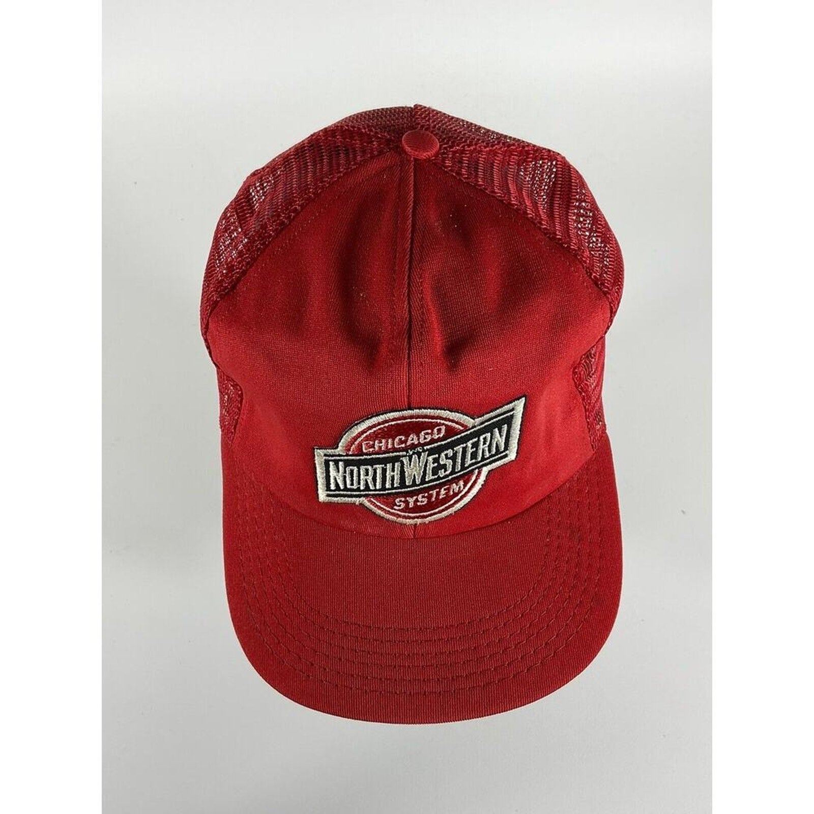 Vintage Chicago And Northwestern Train System Cobra Cap Trucker Hat Cap Snapback