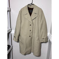1960s Botany Weathertopper Tan Overcoat Sz L Brown Lining Wool Blend Trench Coat