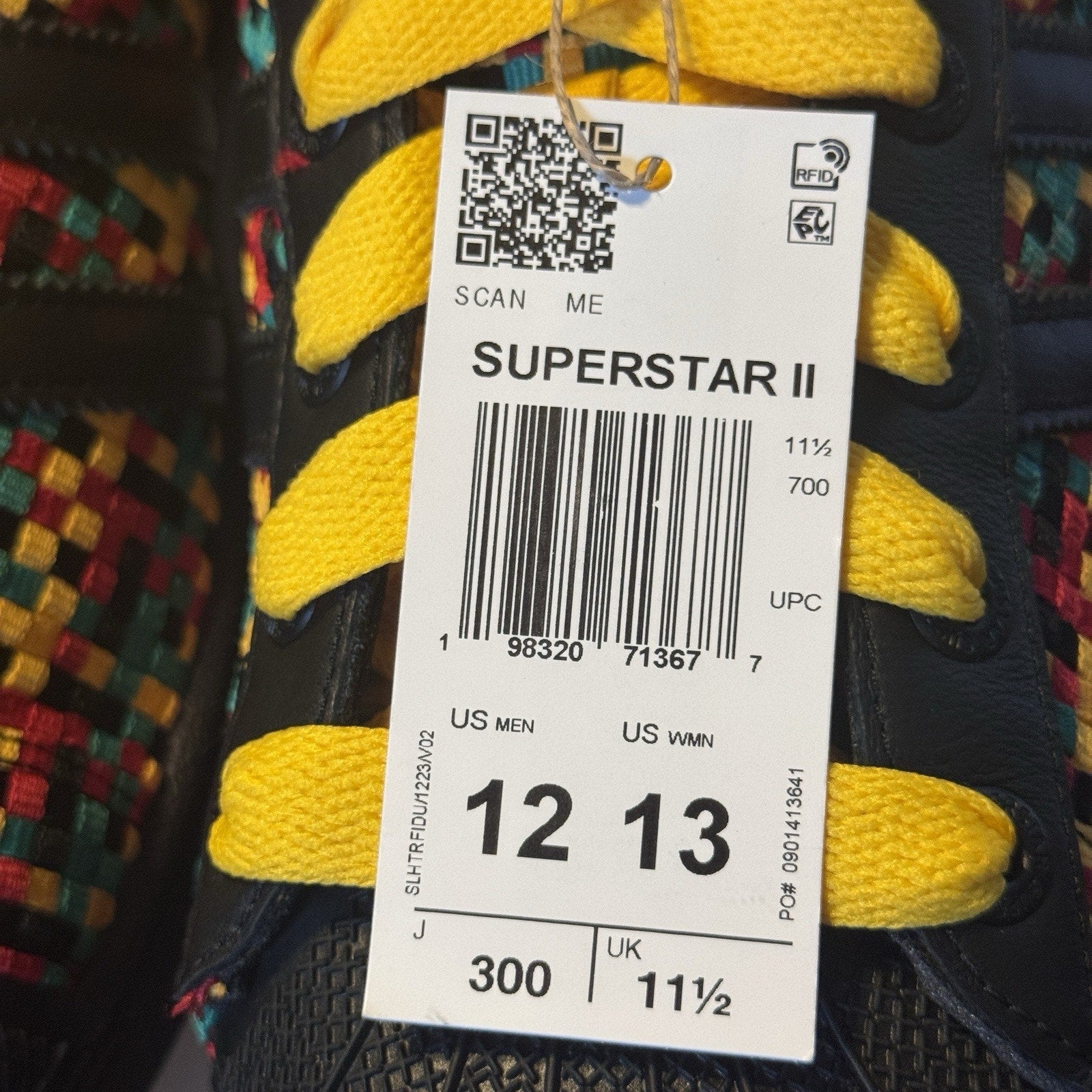 Rare Adidas Superstar II x Bob Marley Jamaica IH9785 Men's Sizes 12 Yellow Red
