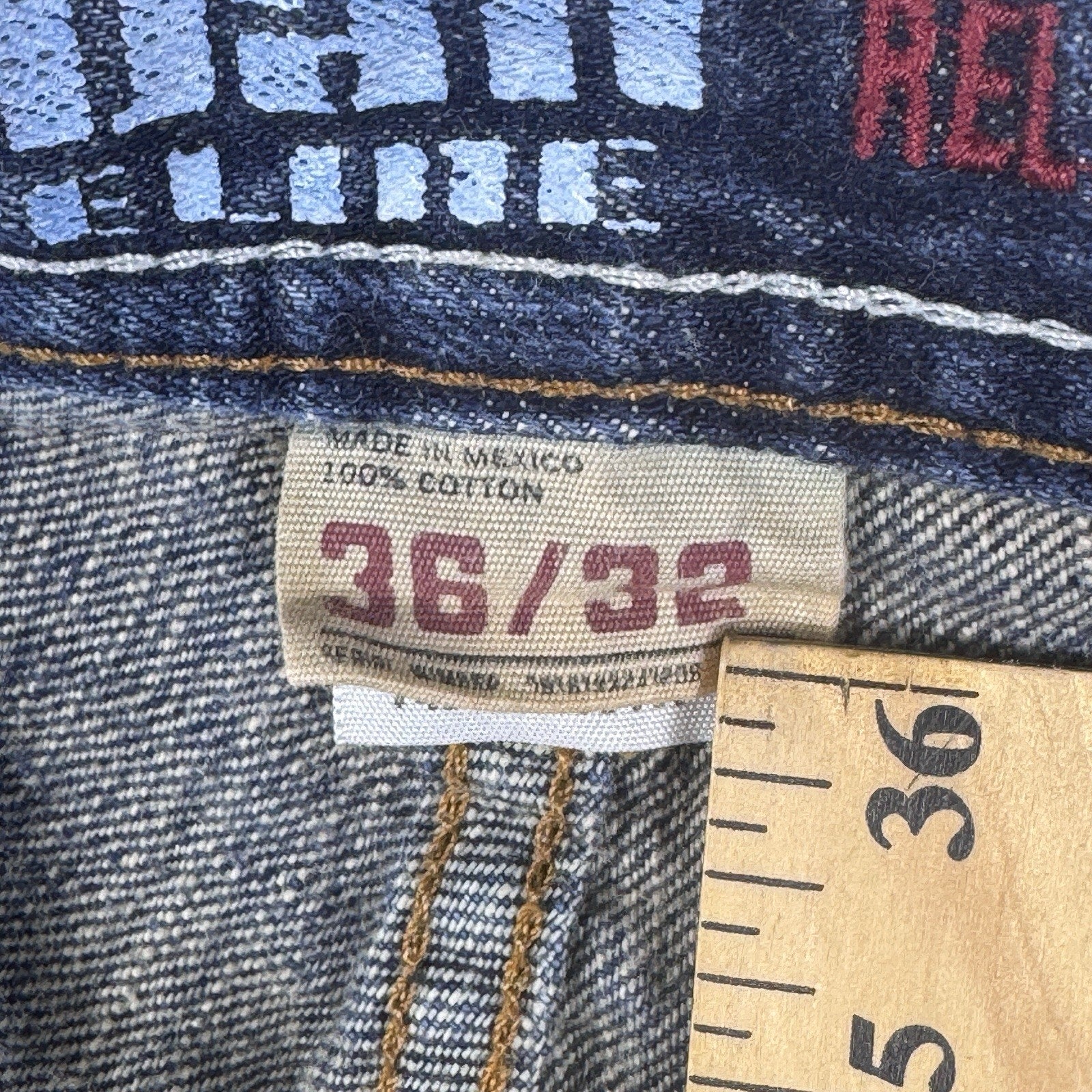Urban Pipeline Relaxed Straight Jeans Mens 36x32 Blue Denim 100% Cotton Baggy