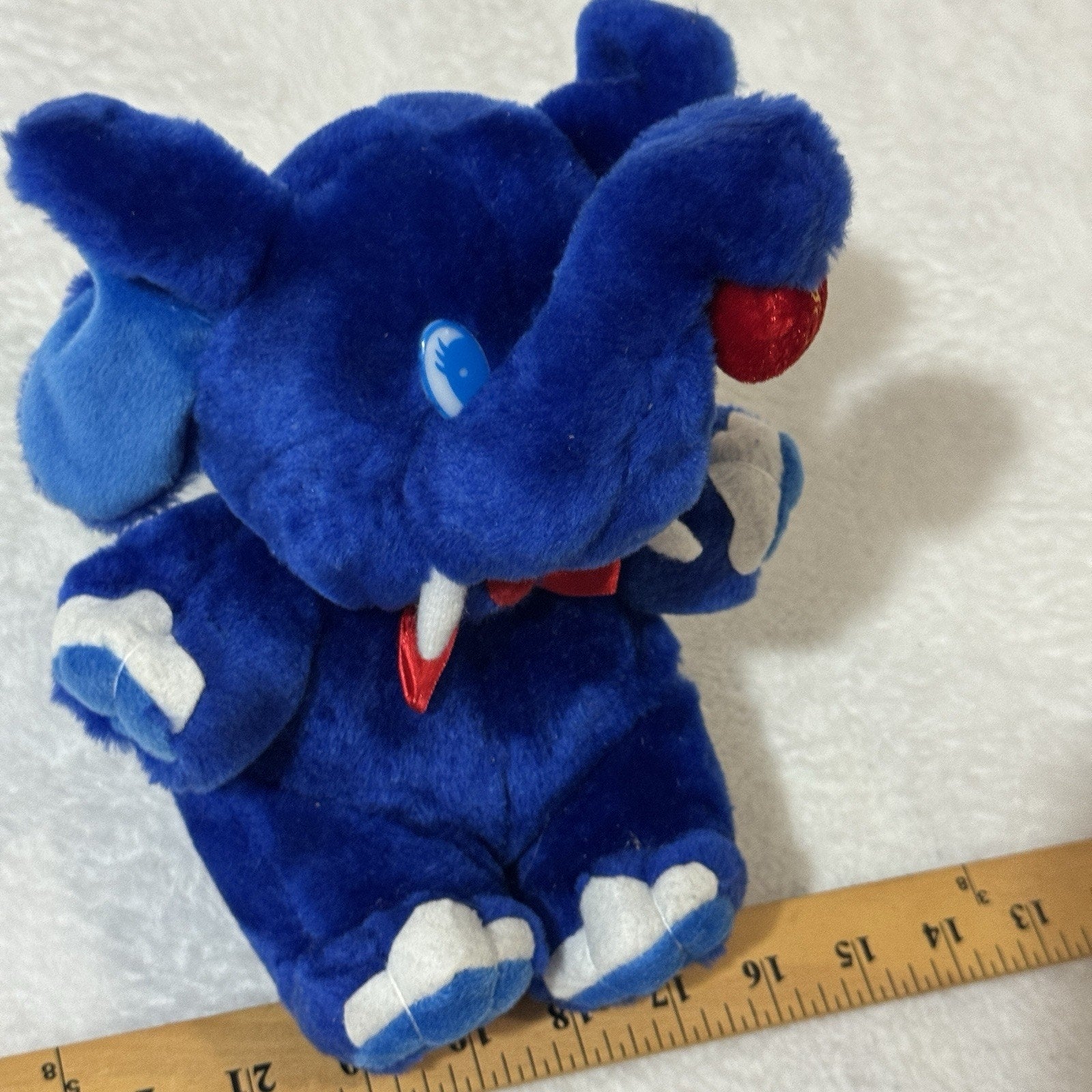 Rare Plush Appeal Blue Elephant Plush Stuffed Animal I Love You Heart Vtg NWT