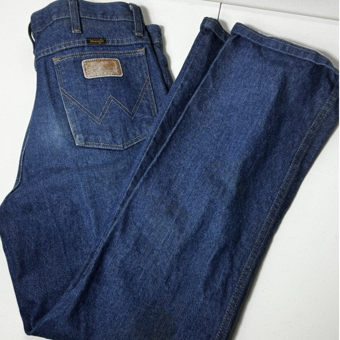 Wrangler 936NAV Cowboy Cut Slim Fit Jeans 34x32 Blue Western Denim