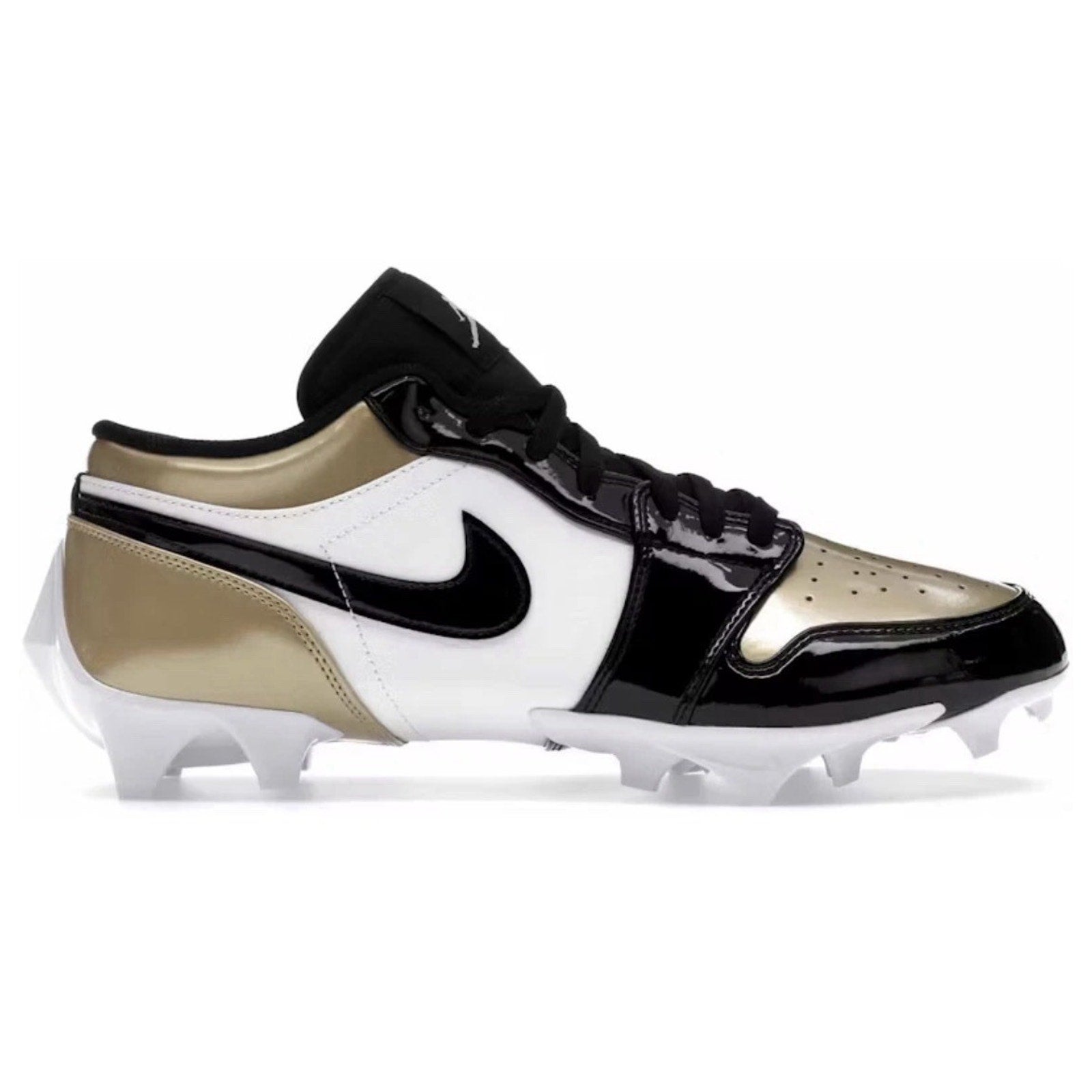 Nike Jordan 1 Low TD Football FJ6245-701 Metallic Gold Black White Men’s Sz 13