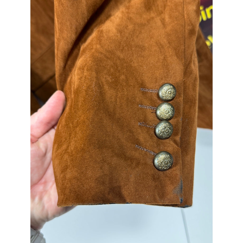 Vtg Forsyth & Fricke Men’s Brown Suede Leather Blazer Jacket Western Sport Coat