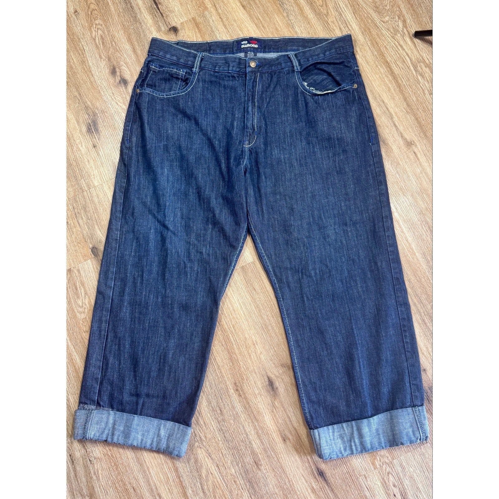 Red Diamond Jeans Men’s sz 44 x 32 (28) Baggy Y2K Hip Hop Dark Wash Denim Skater
