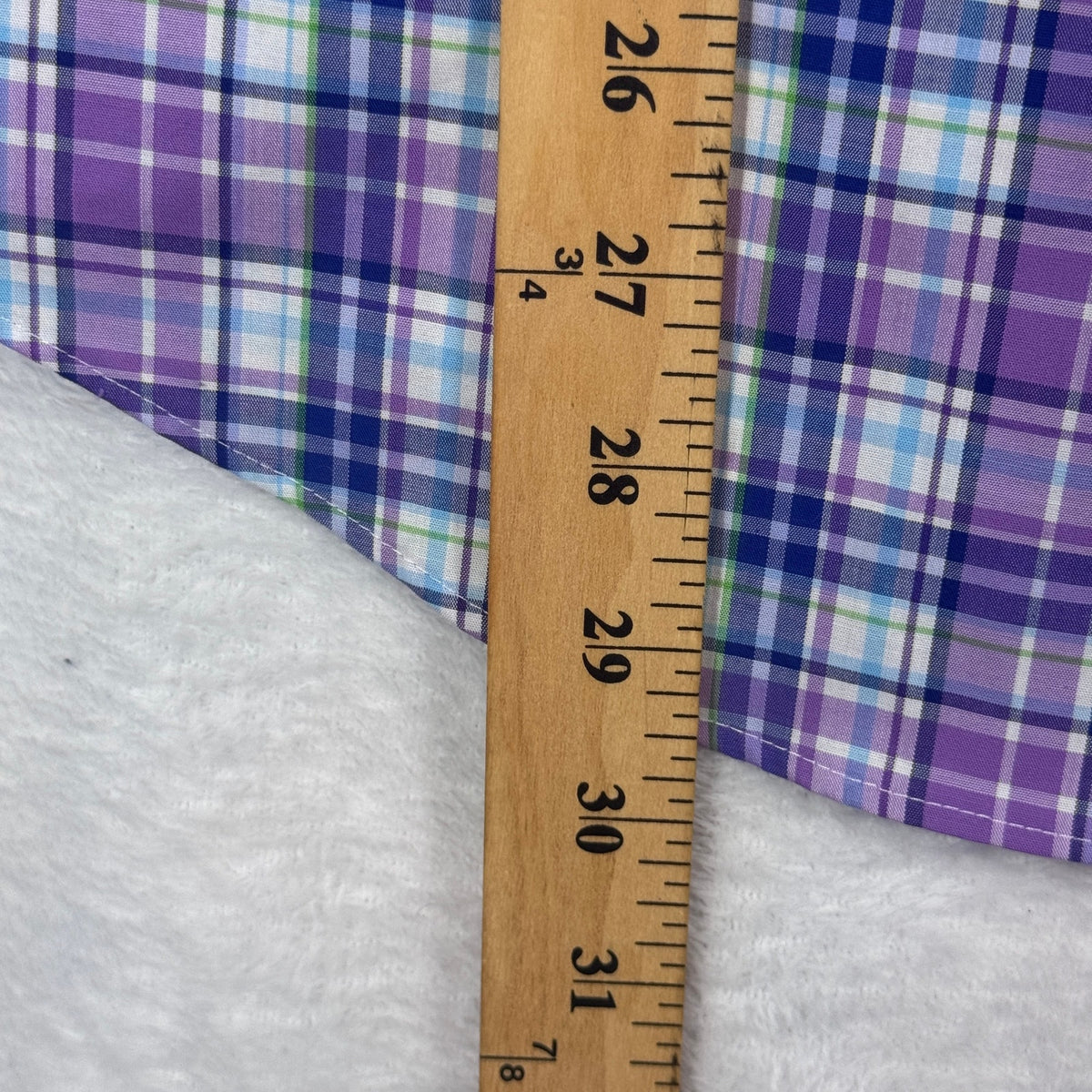 Lauren Ralph Lauren Performance Stretch Shirt 15.5 32/33 M Purple Plaid