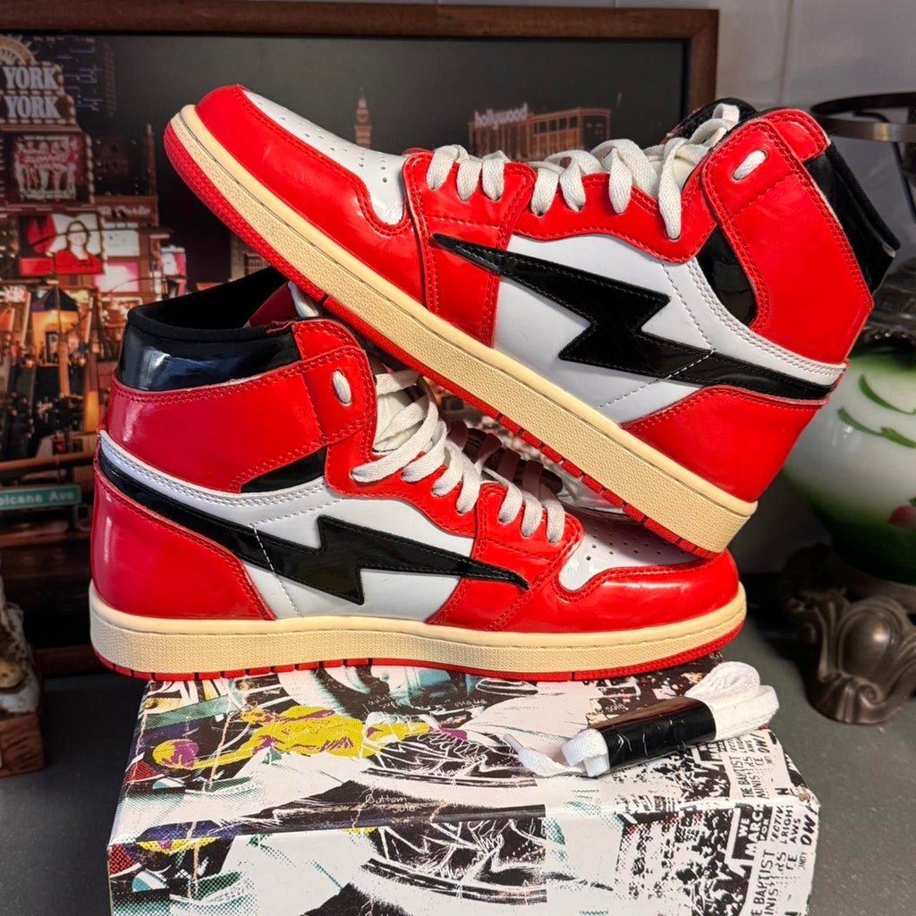 Reves Paris Air KIY Chicago 85 Hi Candy Paint Varsity Red White Black Men’s 9