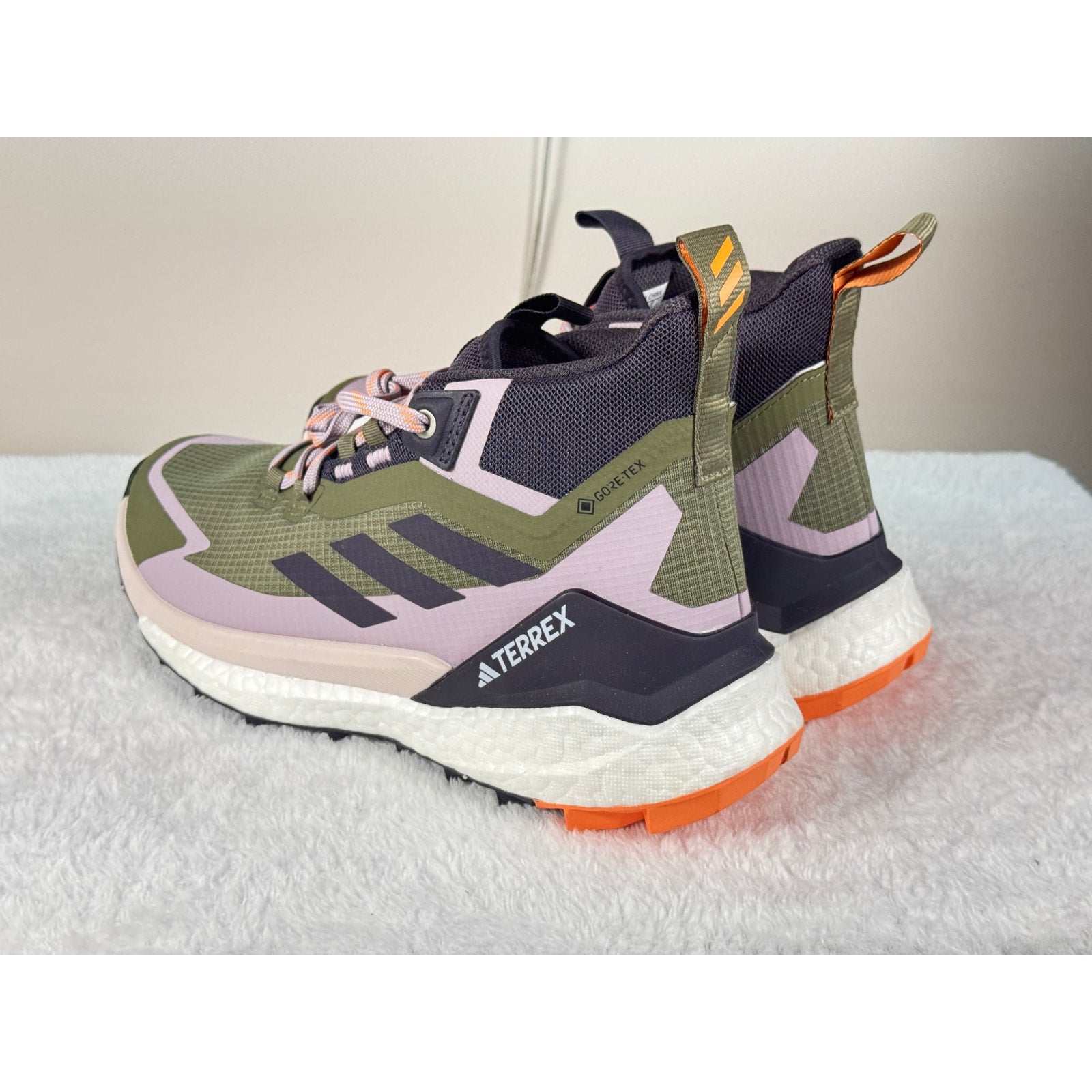 Terrex Free Hiker 2 GTX Green Boost Trail Hiking Shoes IH3531 Women’s 7 Men 5.5