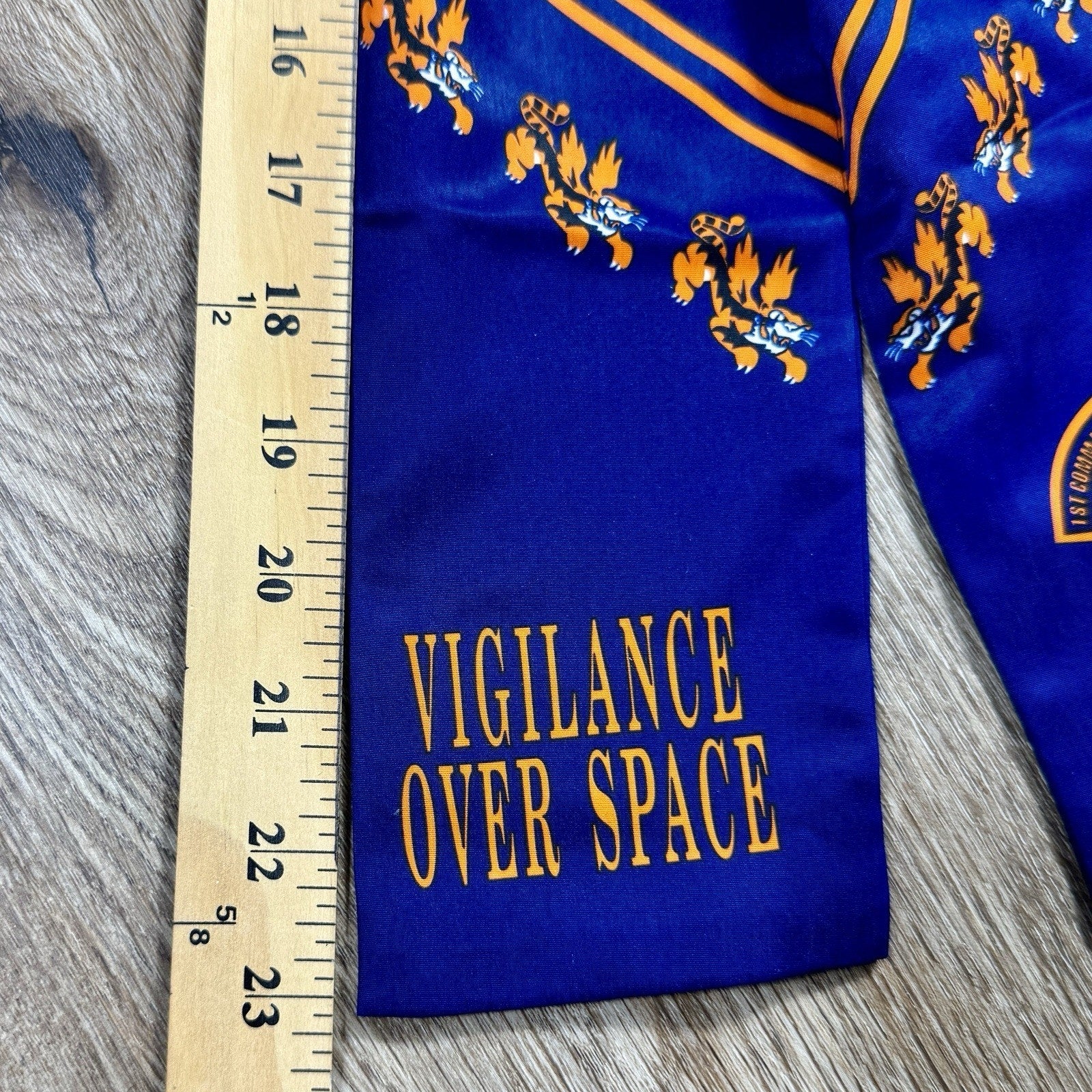 VTG 1990s RAMA World 1st Command & Control Squadron Flight Scarf USAF Space 46”