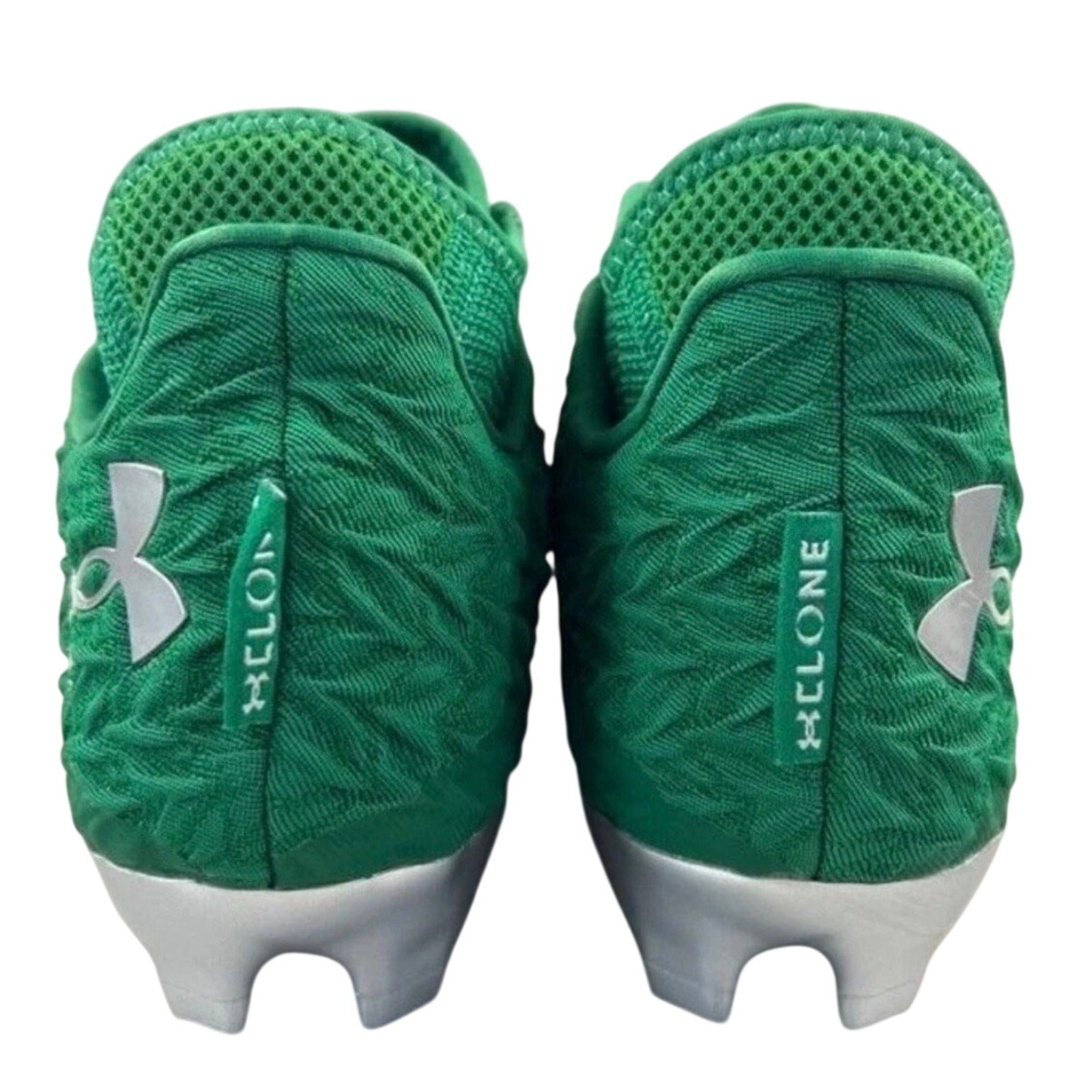 Under Armour UA Spotlight 4 MC Football Cleats Green Silver 3027977-300 Men 8.5
