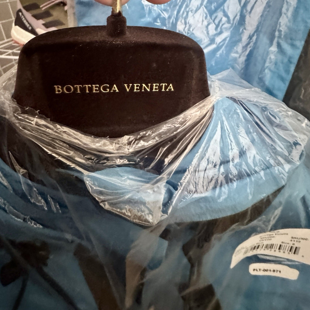 Bottega Veneta Long Hooded Waterproof Parka Jacket Bright Blue Italy S 632742