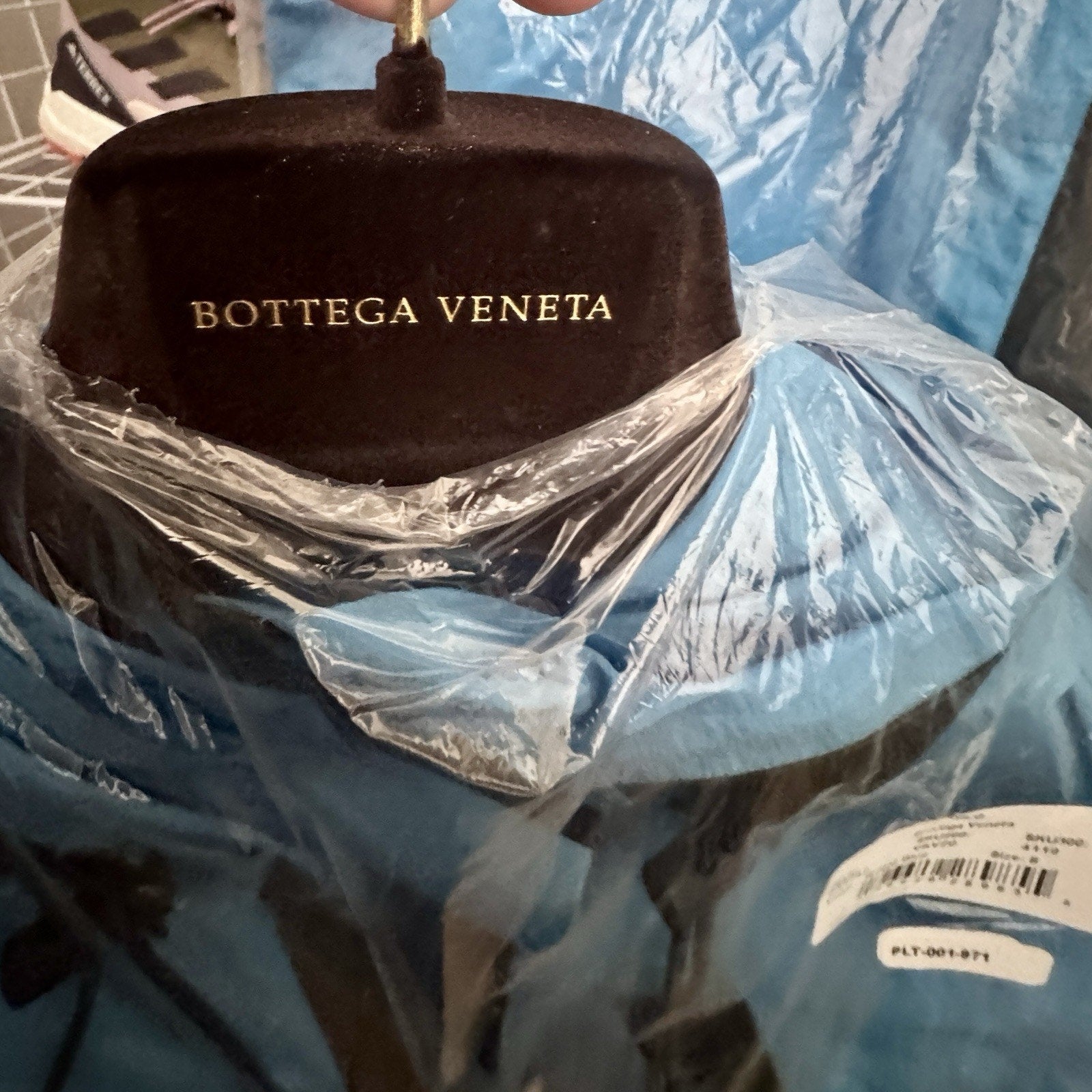 Bottega Veneta Long Hooded Waterproof Parka Jacket Bright Blue Italy S 632742