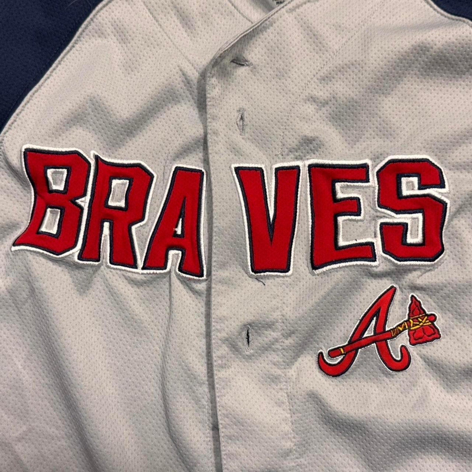 Atlanta Braves Baseball Dynasty Series 1995 Jersey Gray Navy Red Men’s M