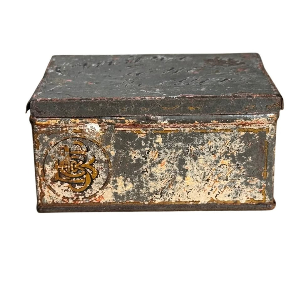 Antique 1890-1910 Carolina Gem Long Cut Tobacco Tin Brown Bros Winston NC VTG